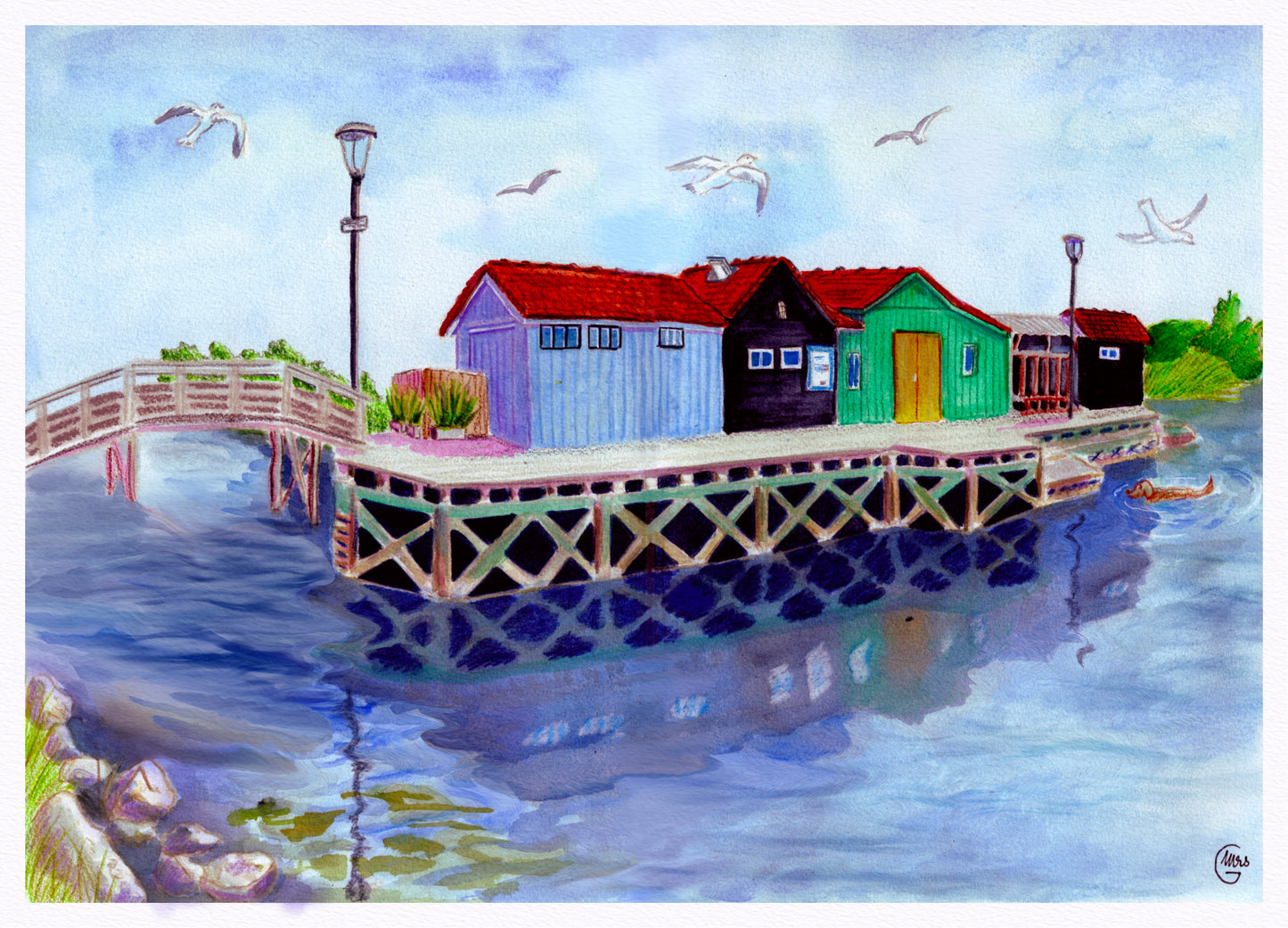 Port des Salines : trésor de l'Île d'Oléron-Mrs G Illustration