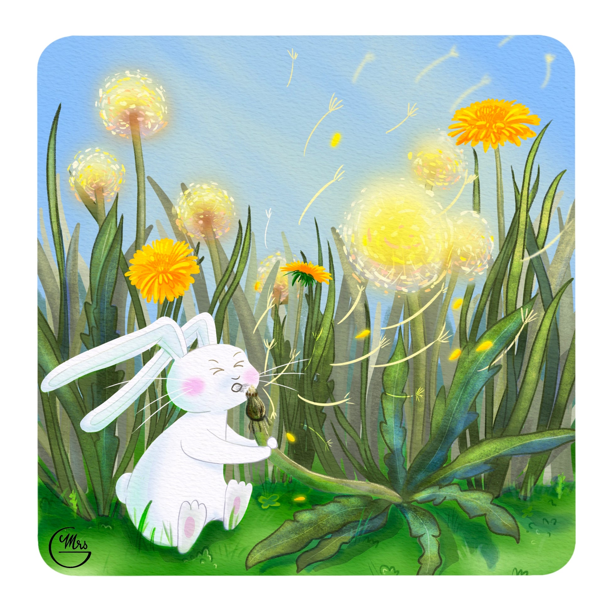 5 cartes postales sur le thème de Lapinou: Lot F-Mrs G Illustration