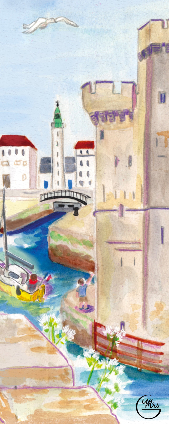 5 marque-pages sur le thème de la Charente-Maritime: Lot N-Mrs G Illustration