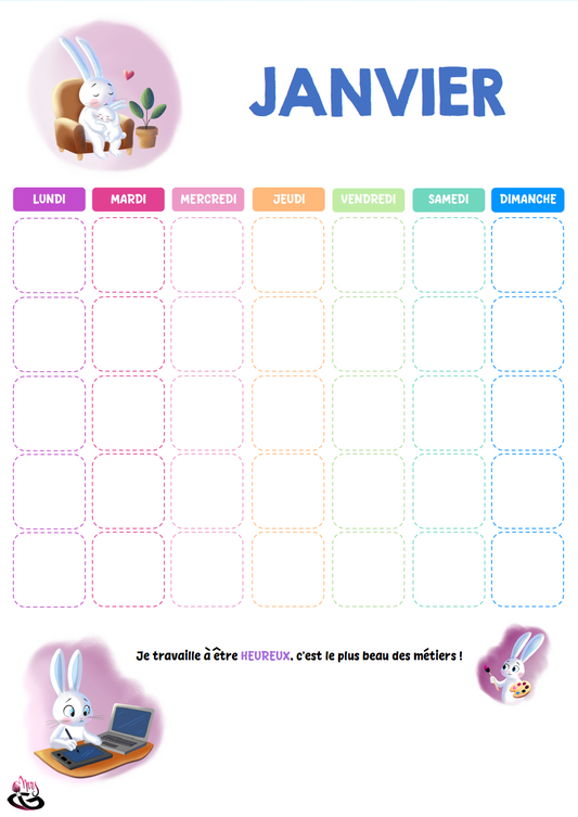 Le calendrier Lapinou perpétuel
