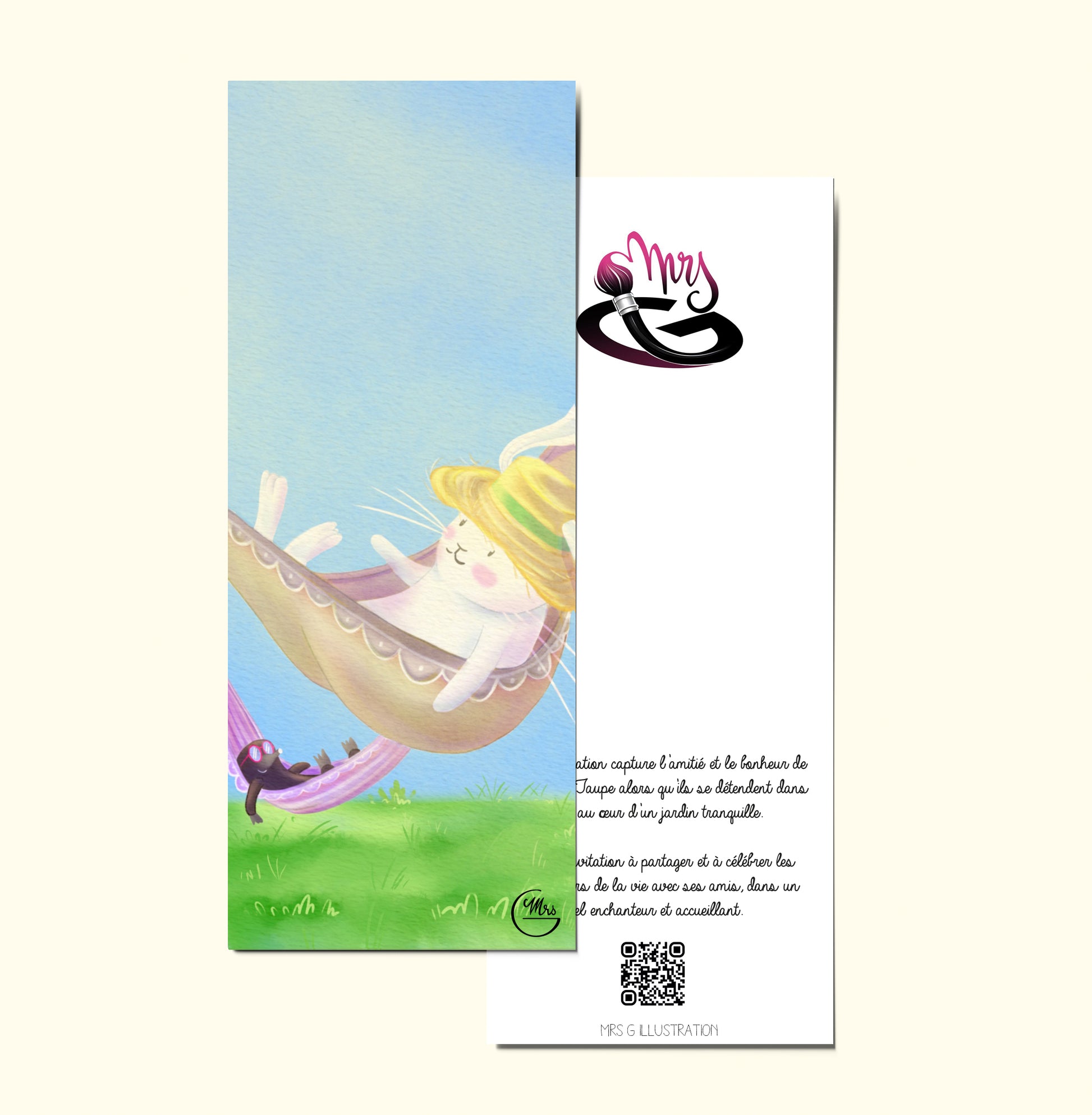 Nos deux compères vivent leur "best life" dans leur hamac!-Mrs G Illustration