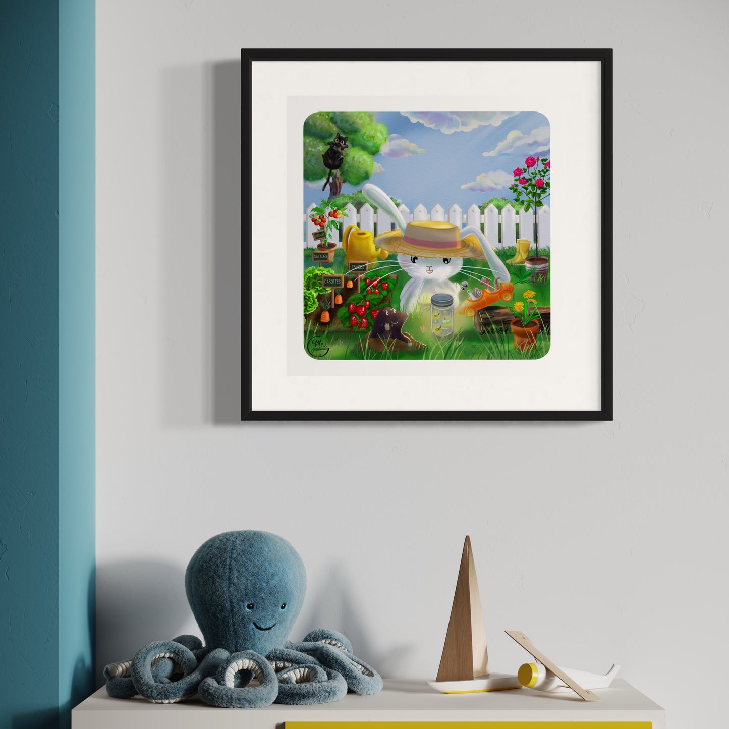 Poster. L'univers du jardin vue par Lapinou