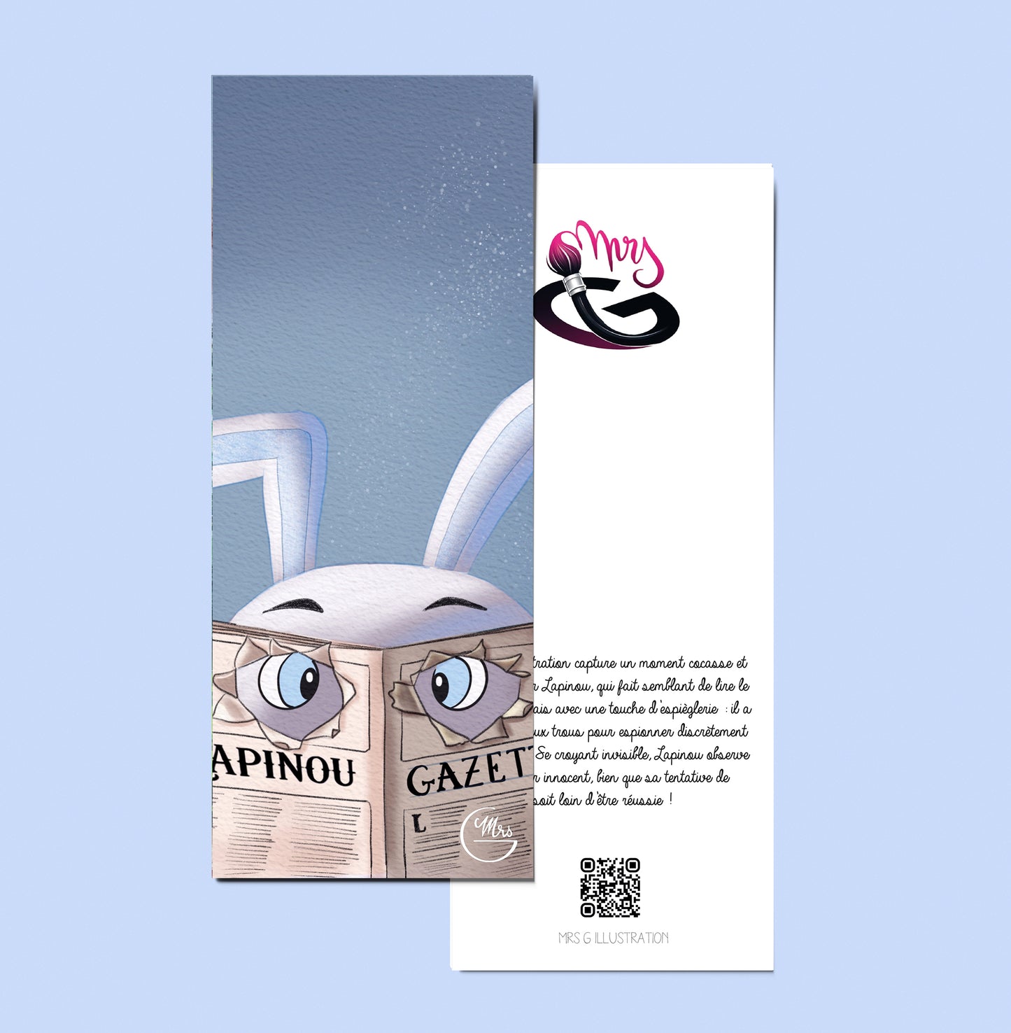 Marque page. Lapinou super espion : quand lire le journal devient mission impossible !
