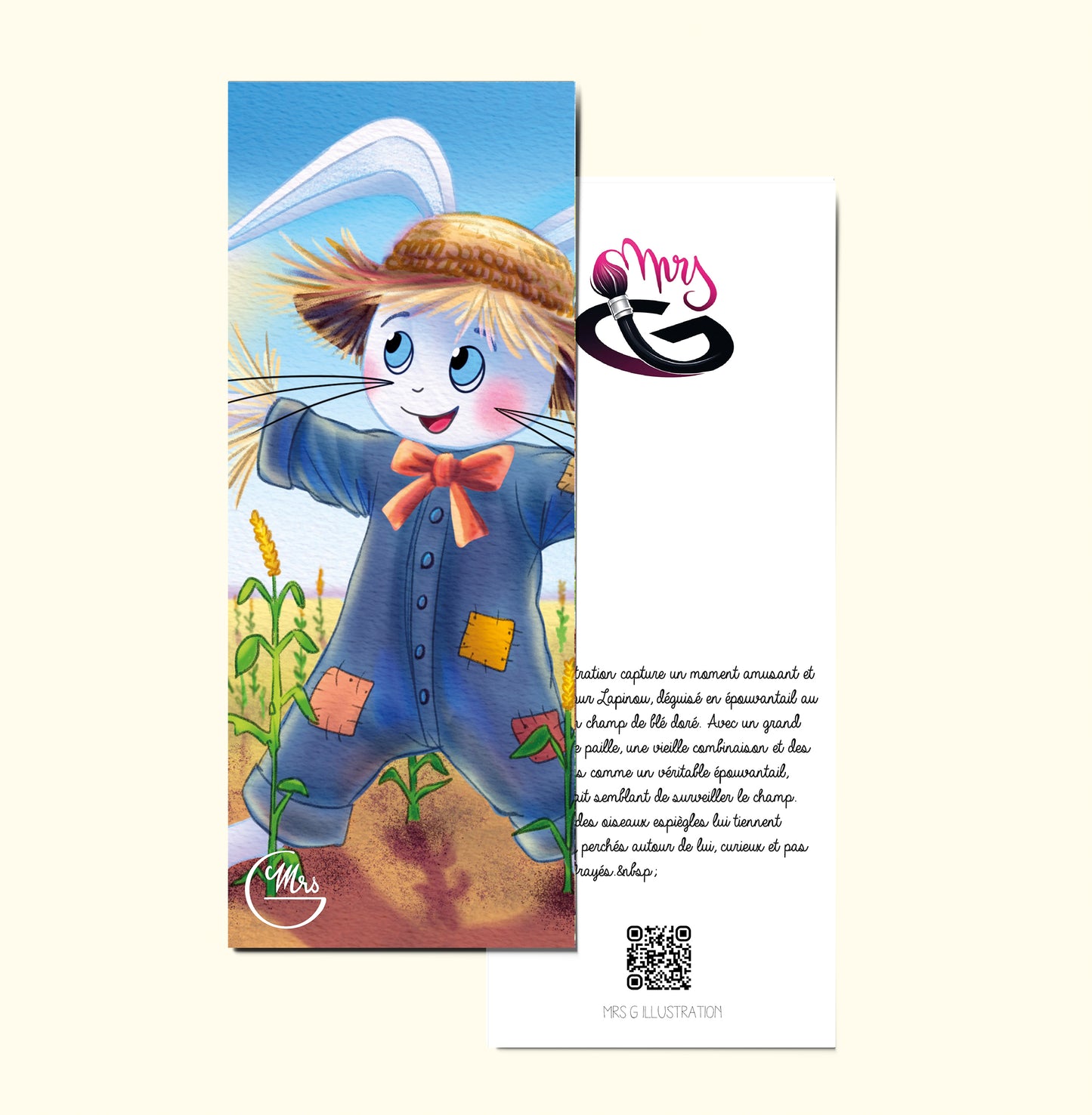 Marque page. Lapinou épouvantail : des oiseaux pas si effrayés !
