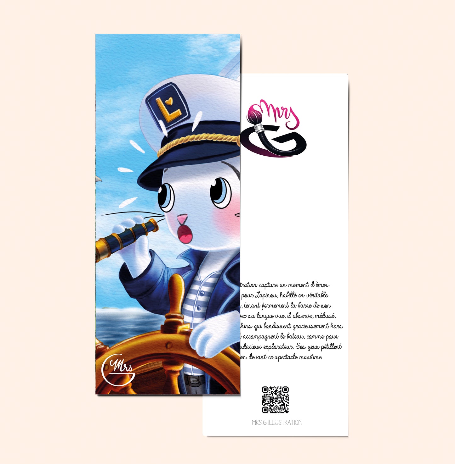 Marque page. Lapinou marin : dauphins et découvertes en pleine mer !