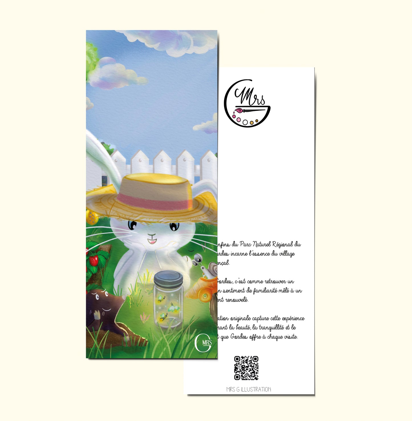 Marque page. L'univers du jardin vue par Lapinou