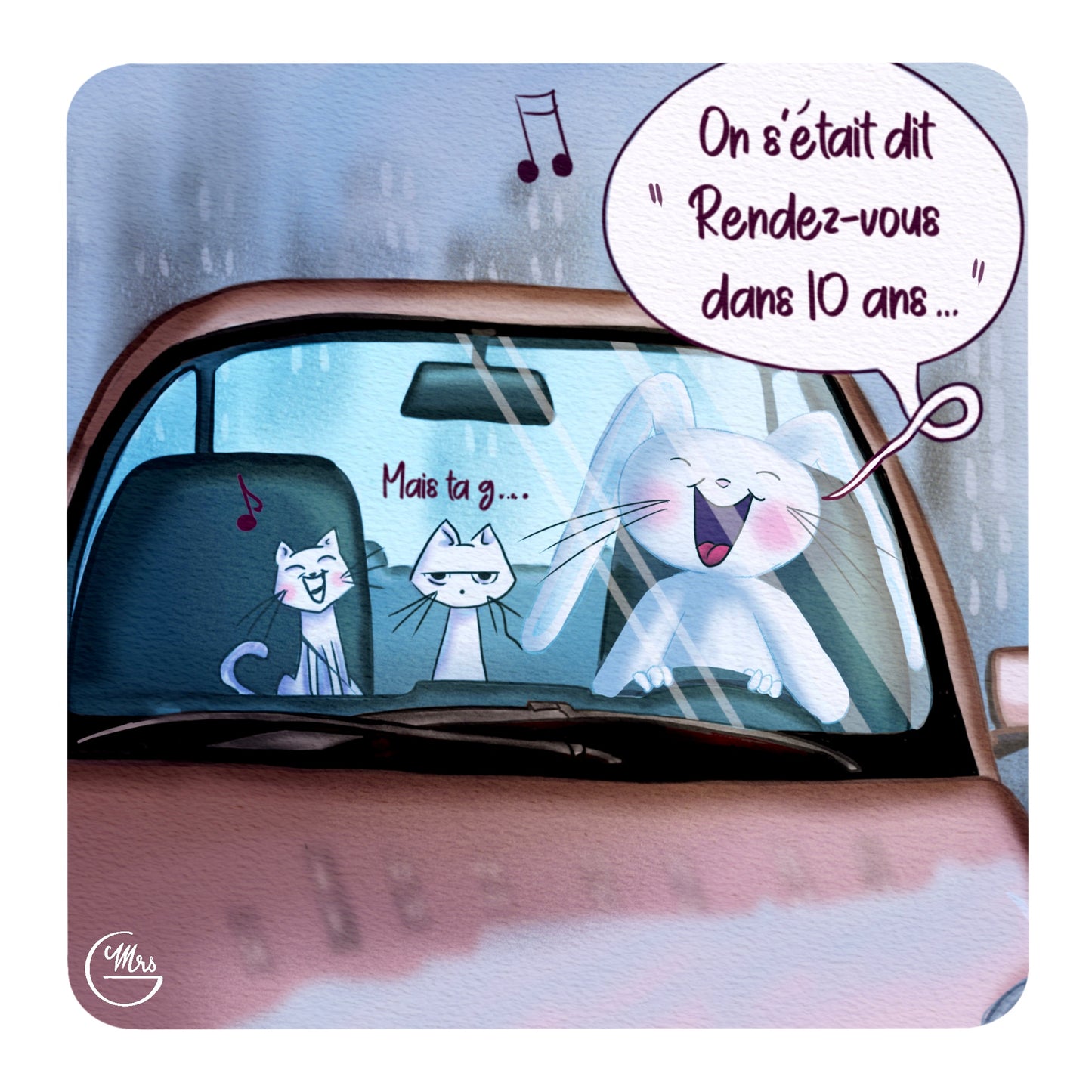 Carte postale. Road trip en folie : Lapinou en concert… pour le meilleur et pour le rire !
