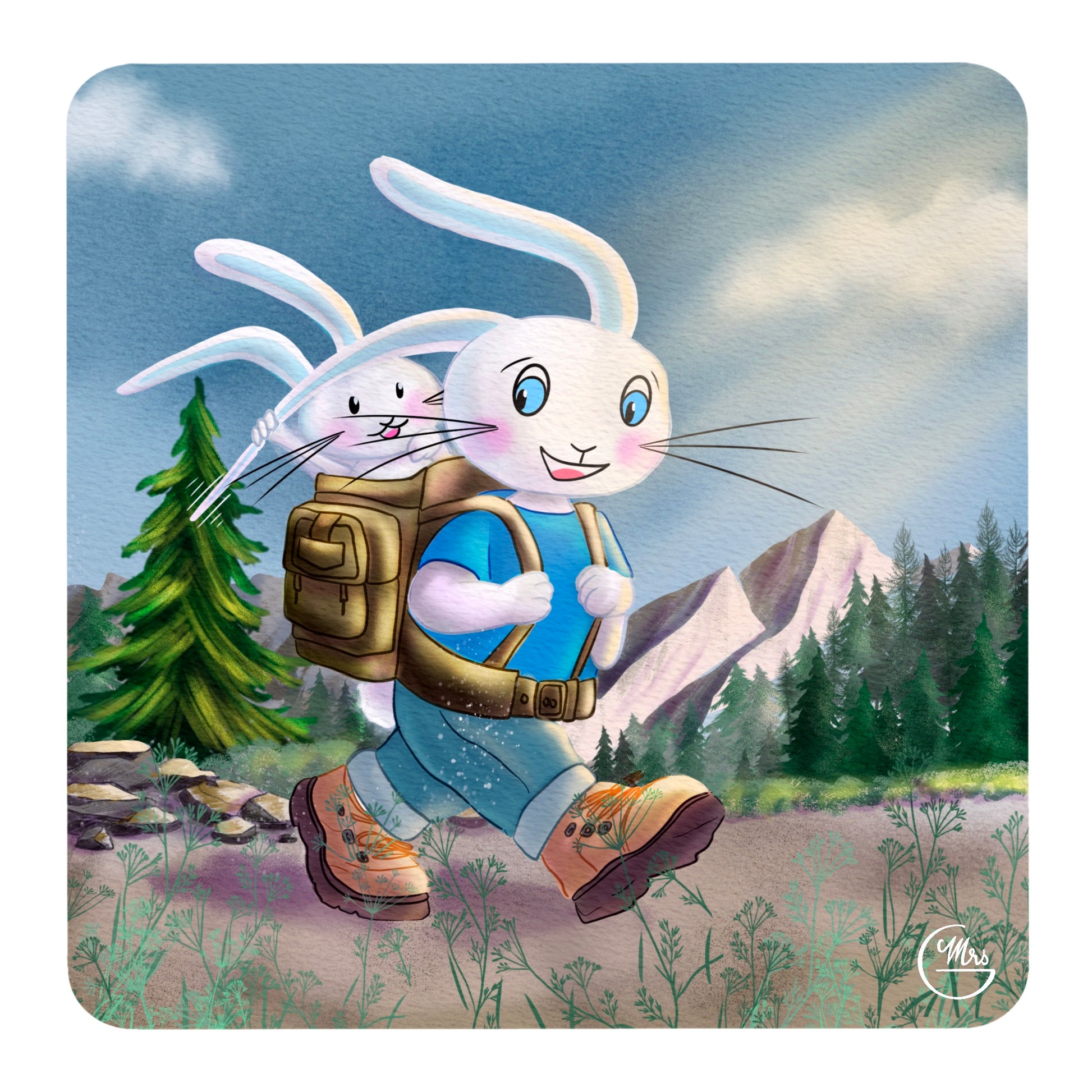Cache-cou avec illustration de Lapinou à choisir (buff)