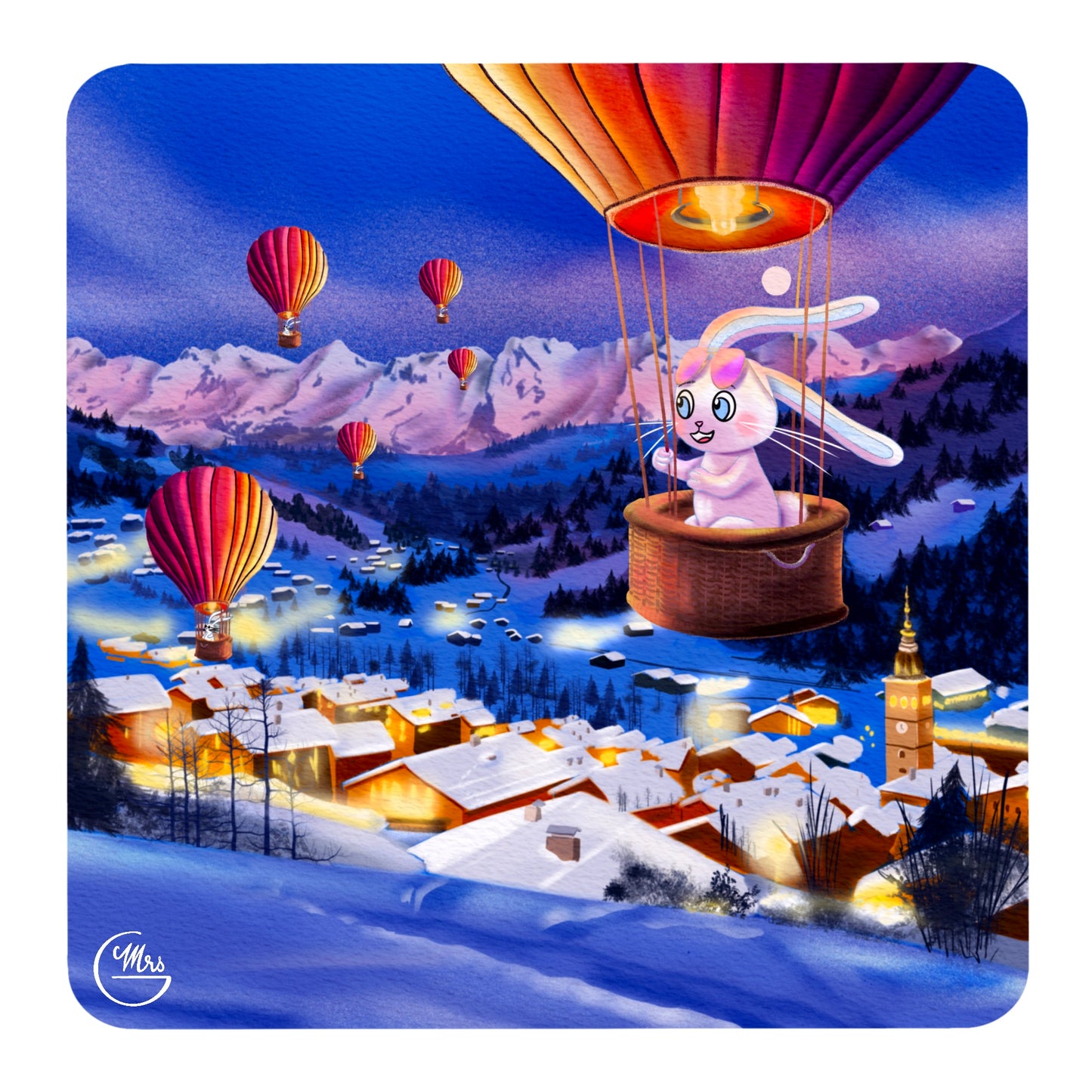 Cache-cou avec illustration de Lapinou à choisir (buff)