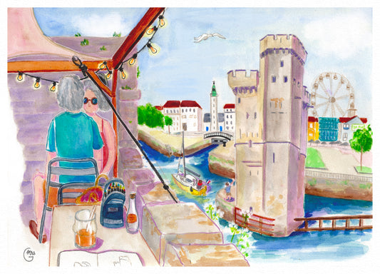 Le panorama de la Terrasse : instant magique à La Rochelle-Mrs G Illustration