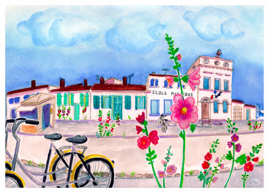 Escapade à vélo sur l'Île d'Aix-Mrs G Illustration