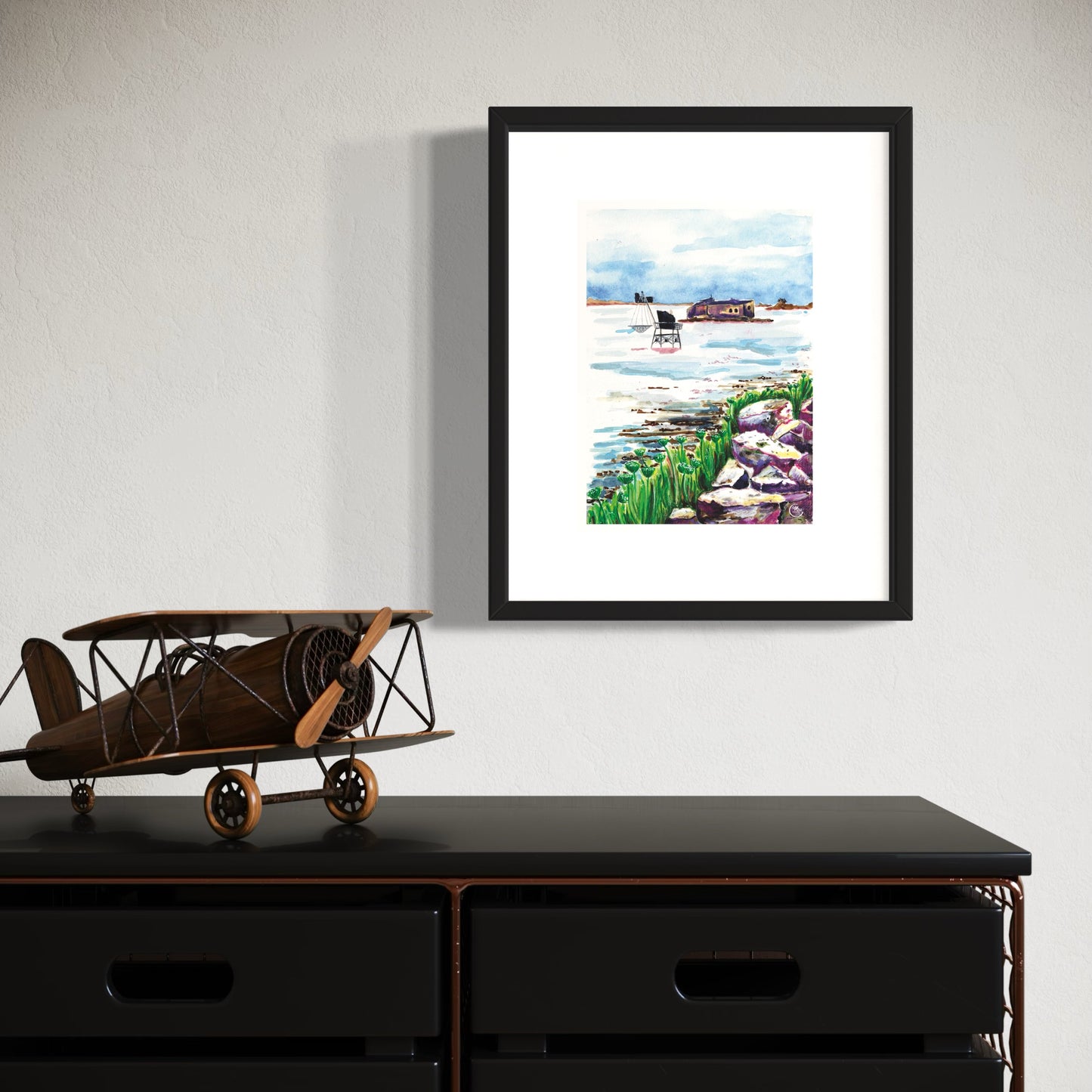 Douceur de Vivre sur la Plage de l’Arnérault, Île de Ré-Mrs G Illustration