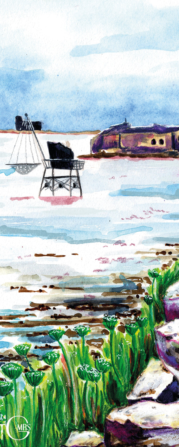 5 marque-pages sur le thème de la Charente-Maritime: Lot N-Mrs G Illustration