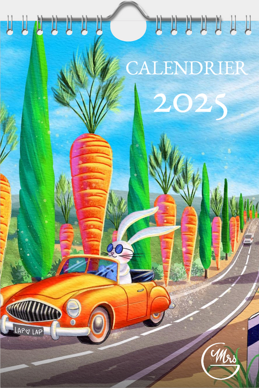 Le Calendrier 2025 des 12 meilleures illustrations de Lapinou pour une année pleine de sourires !