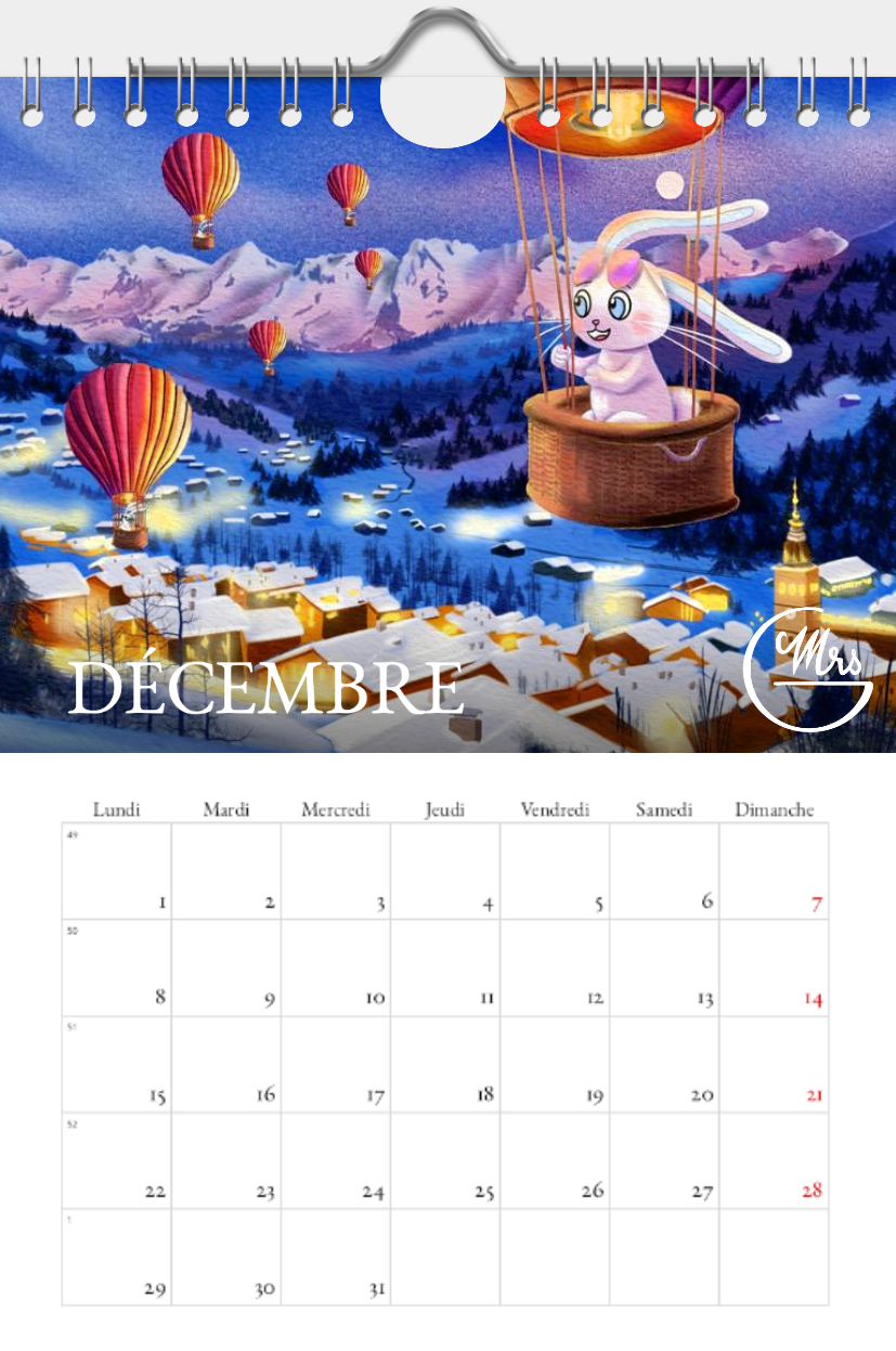 Le Calendrier 2025 des 12 meilleures illustrations de Lapinou pour une année pleine de sourires !