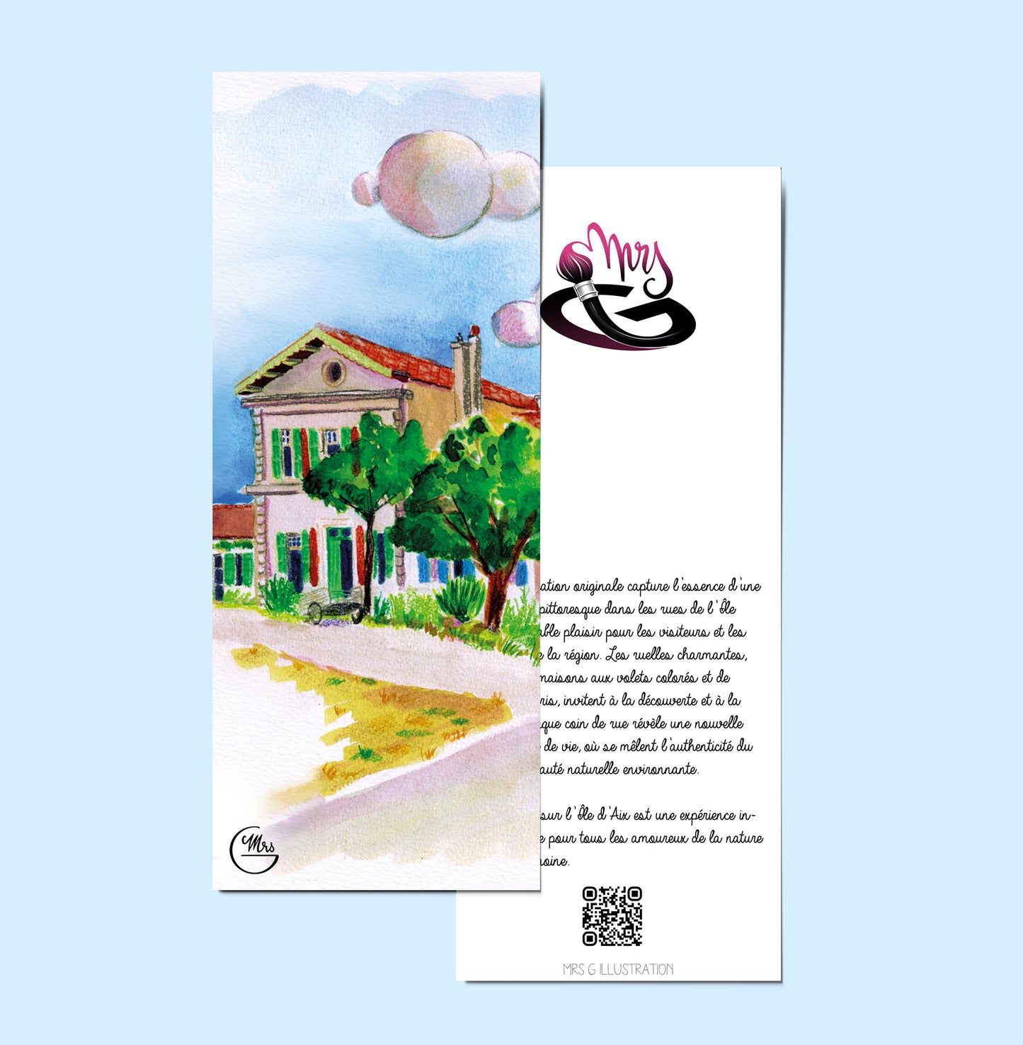 Flânerie dans les ruelles de l'Île d'Aix-Mrs G Illustration