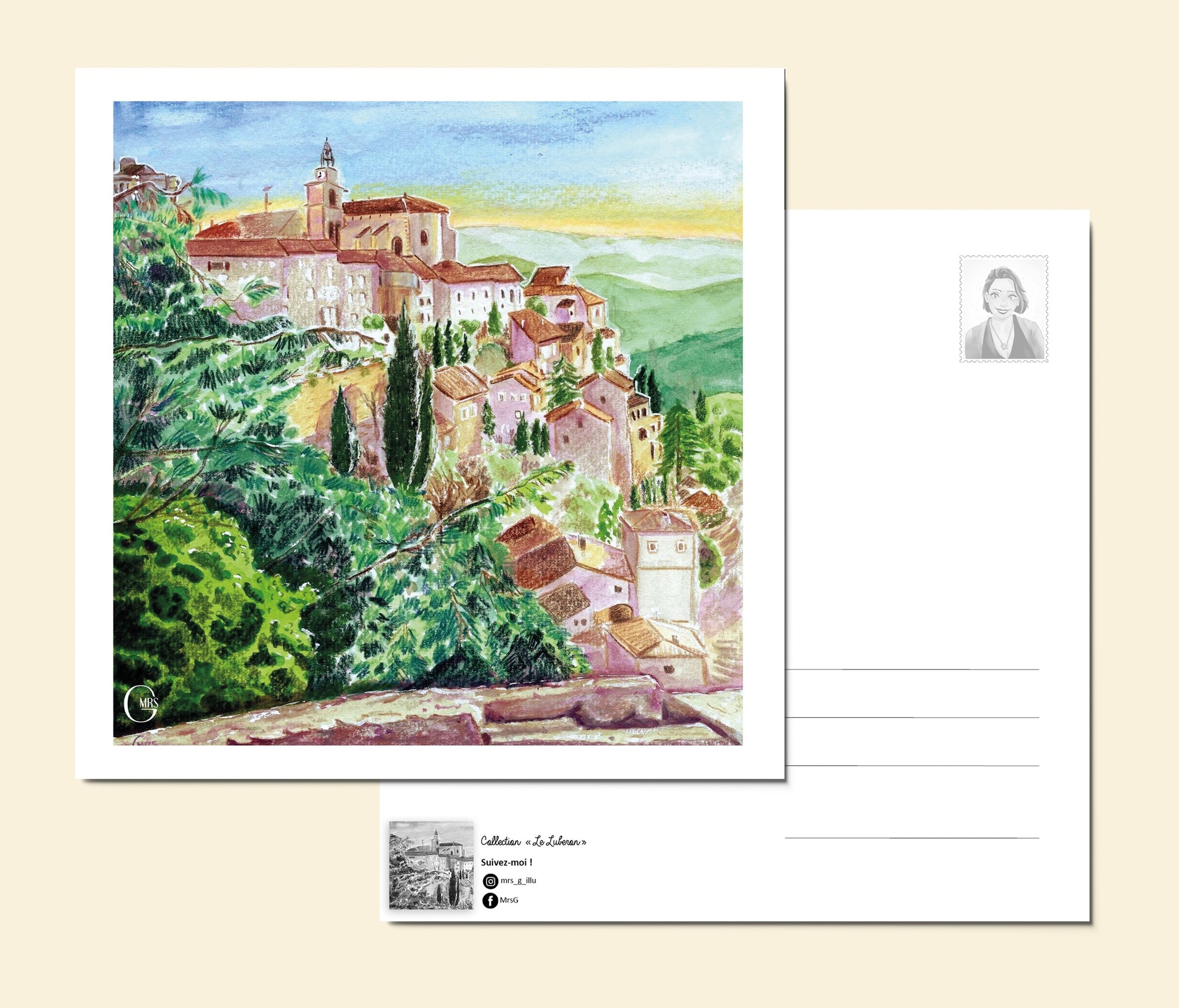 Carte postale. Gordes, mon amour