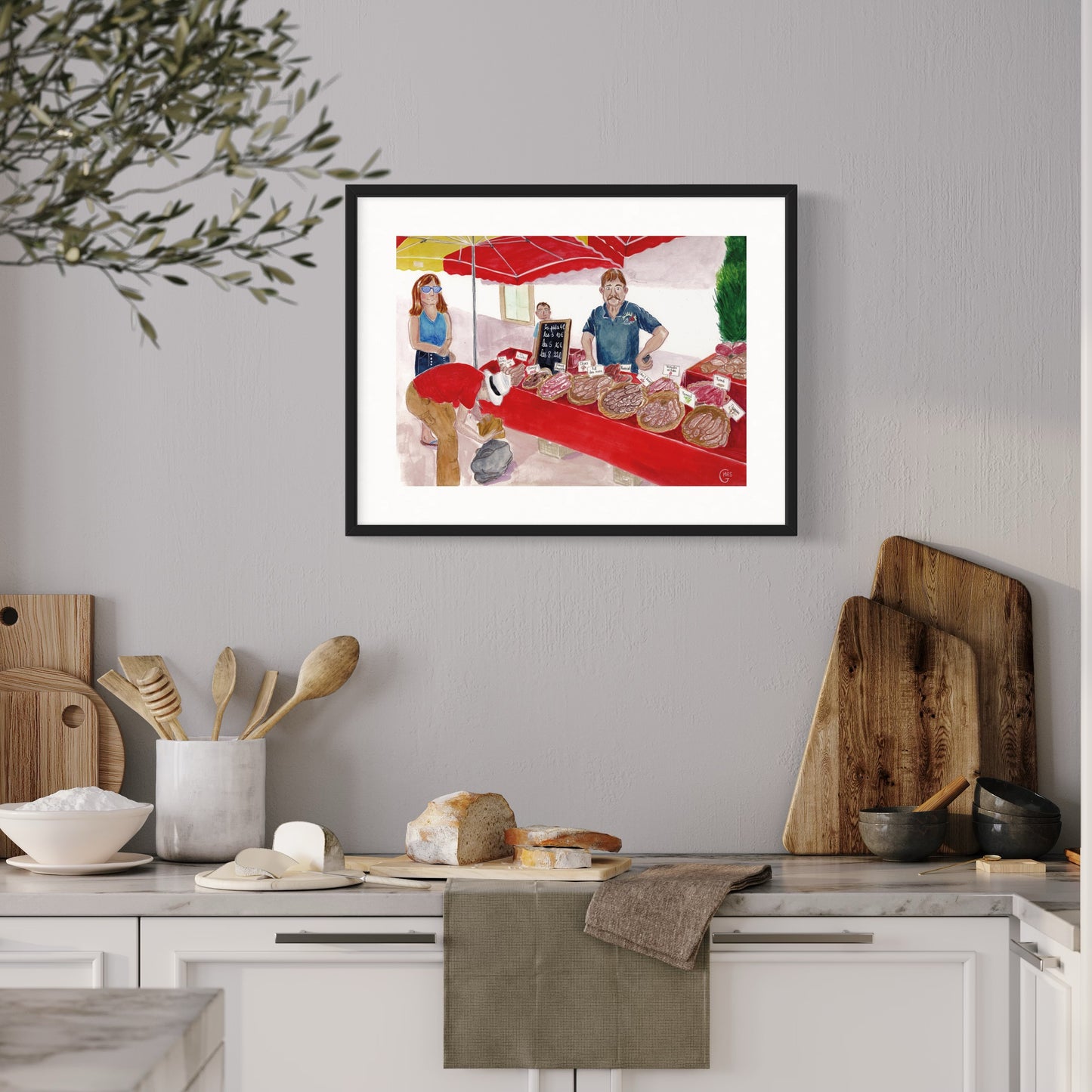 Poster. Mon marchand favori au marché de Coustellet! Gordes