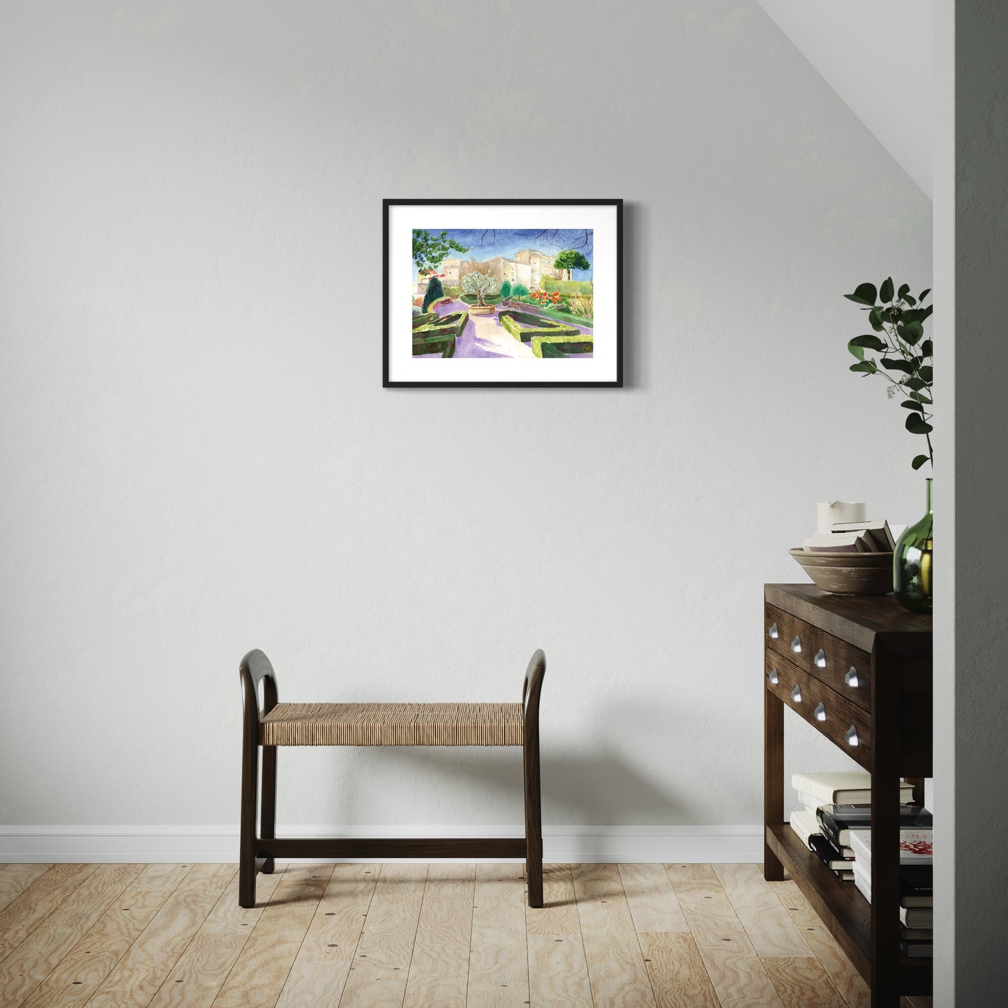 Poster. Le château de Gordes vu des jardins de la mairie