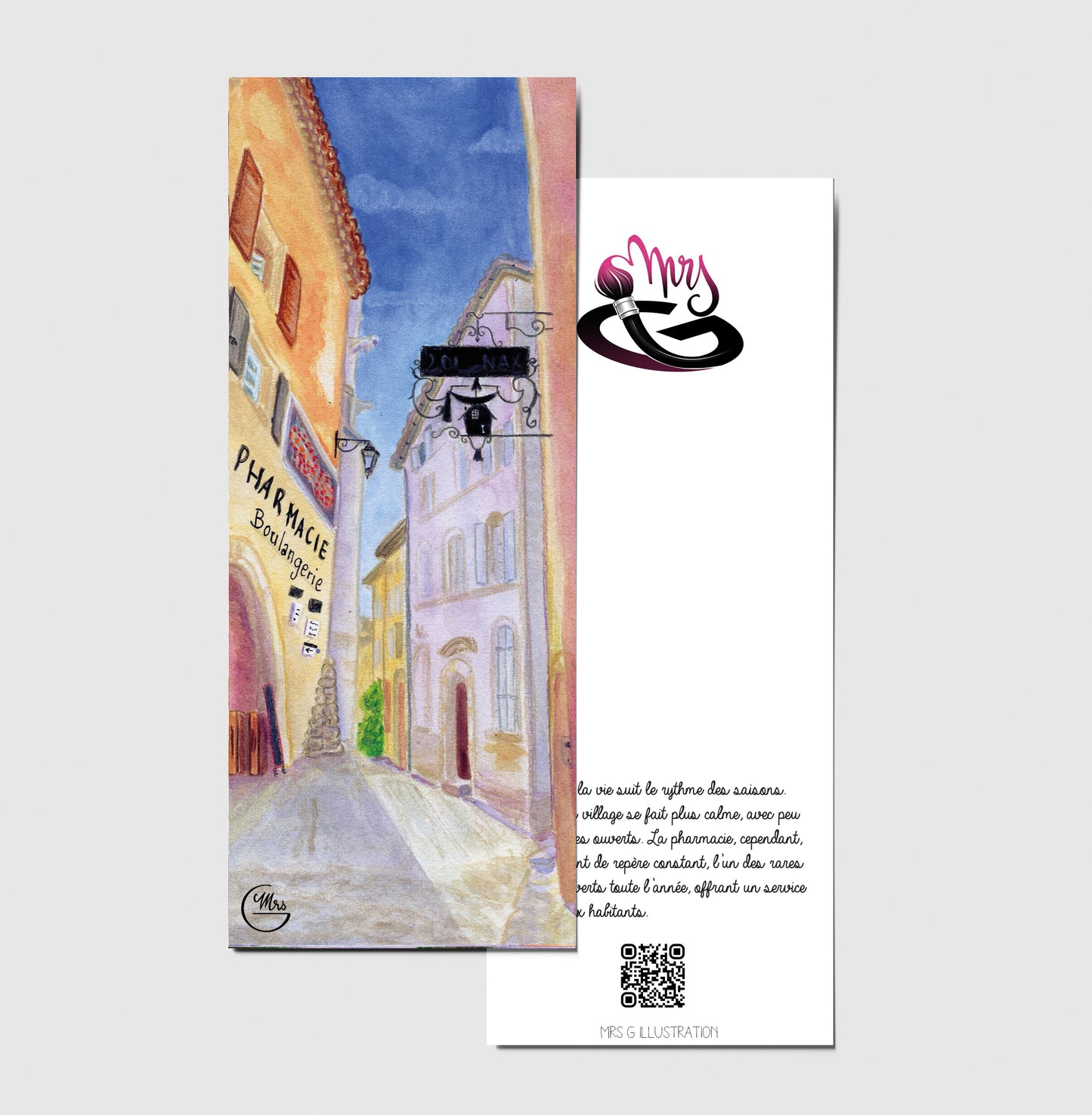 Marque page. Pharmacie et promenade dans les ruelles de Gordes: la vie d'un petit village atypique