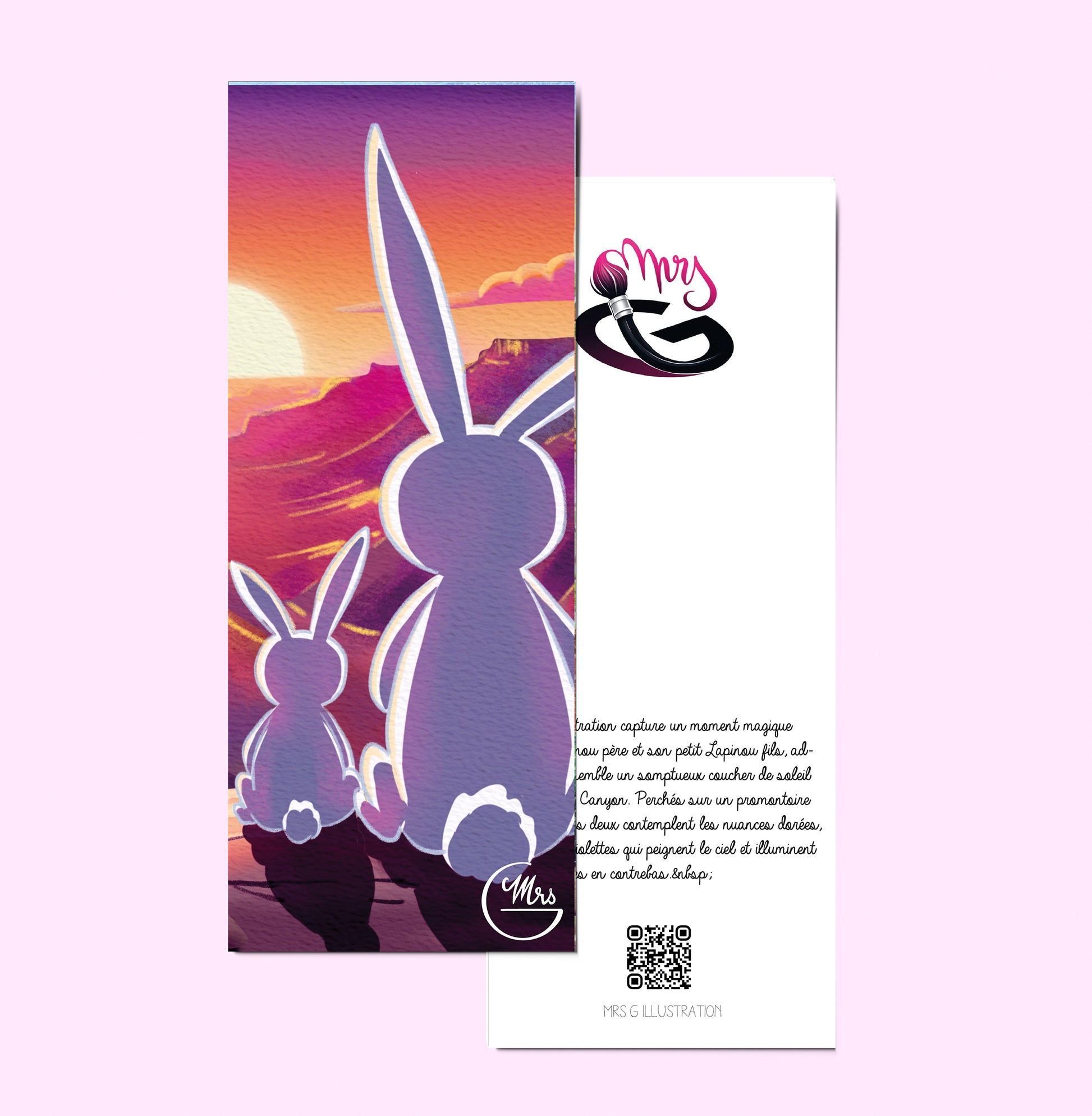 Marque pages sur le thème des Lapinous dessinés à l'occasion d' Inktober 