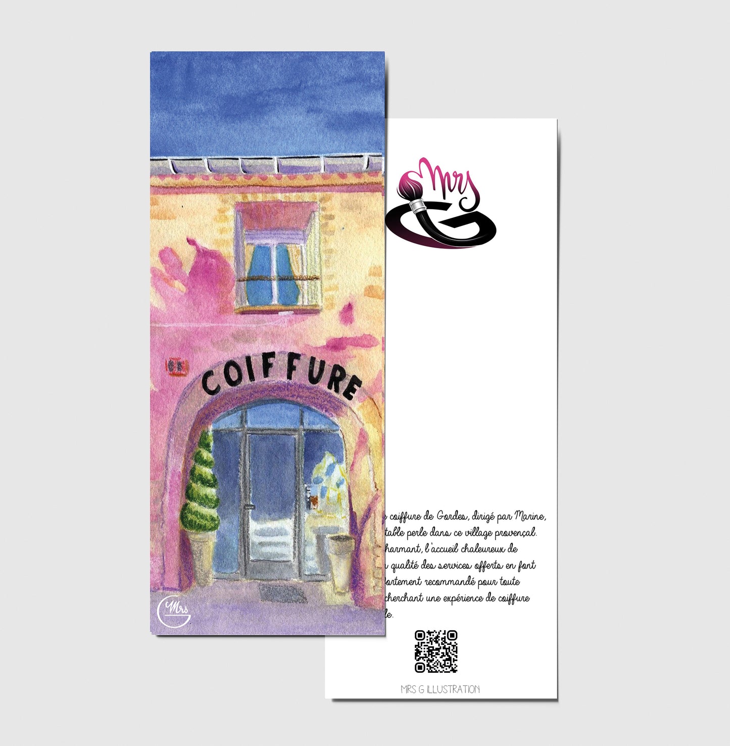 Marque page. Le salon de coiffure de Gordes