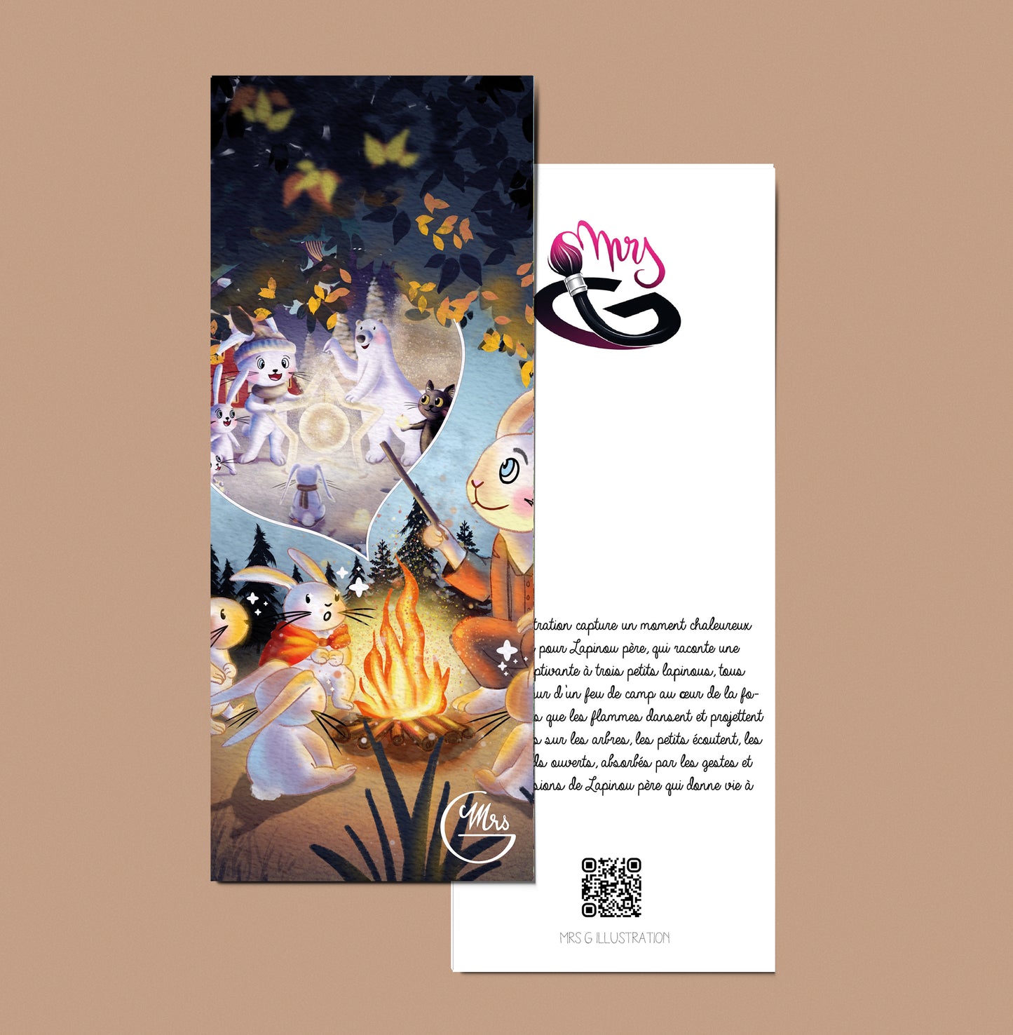 Marque pages sur le thème des Lapinous dessinés à l'occasion d' Inktober 