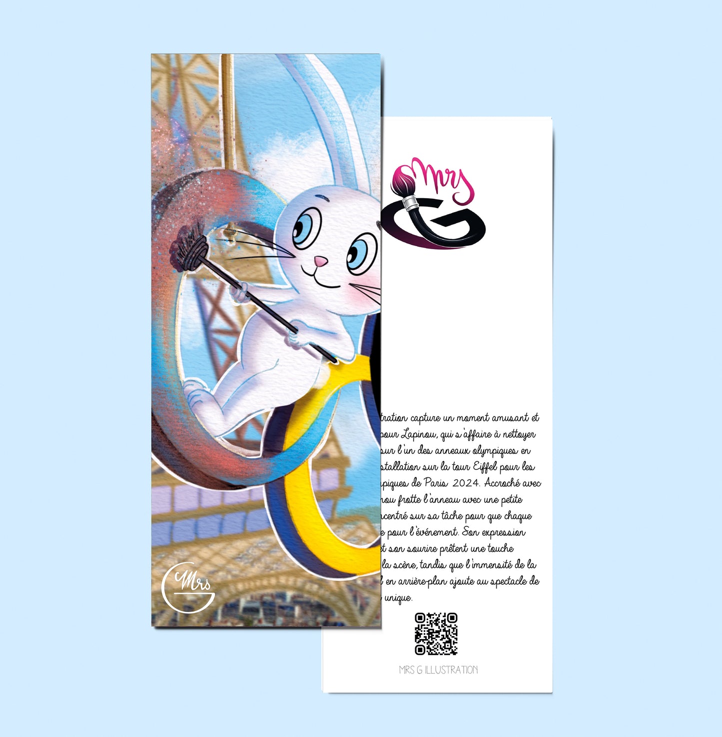 Marque pages sur le thème des Lapinous dessinés à l'occasion d' Inktober 