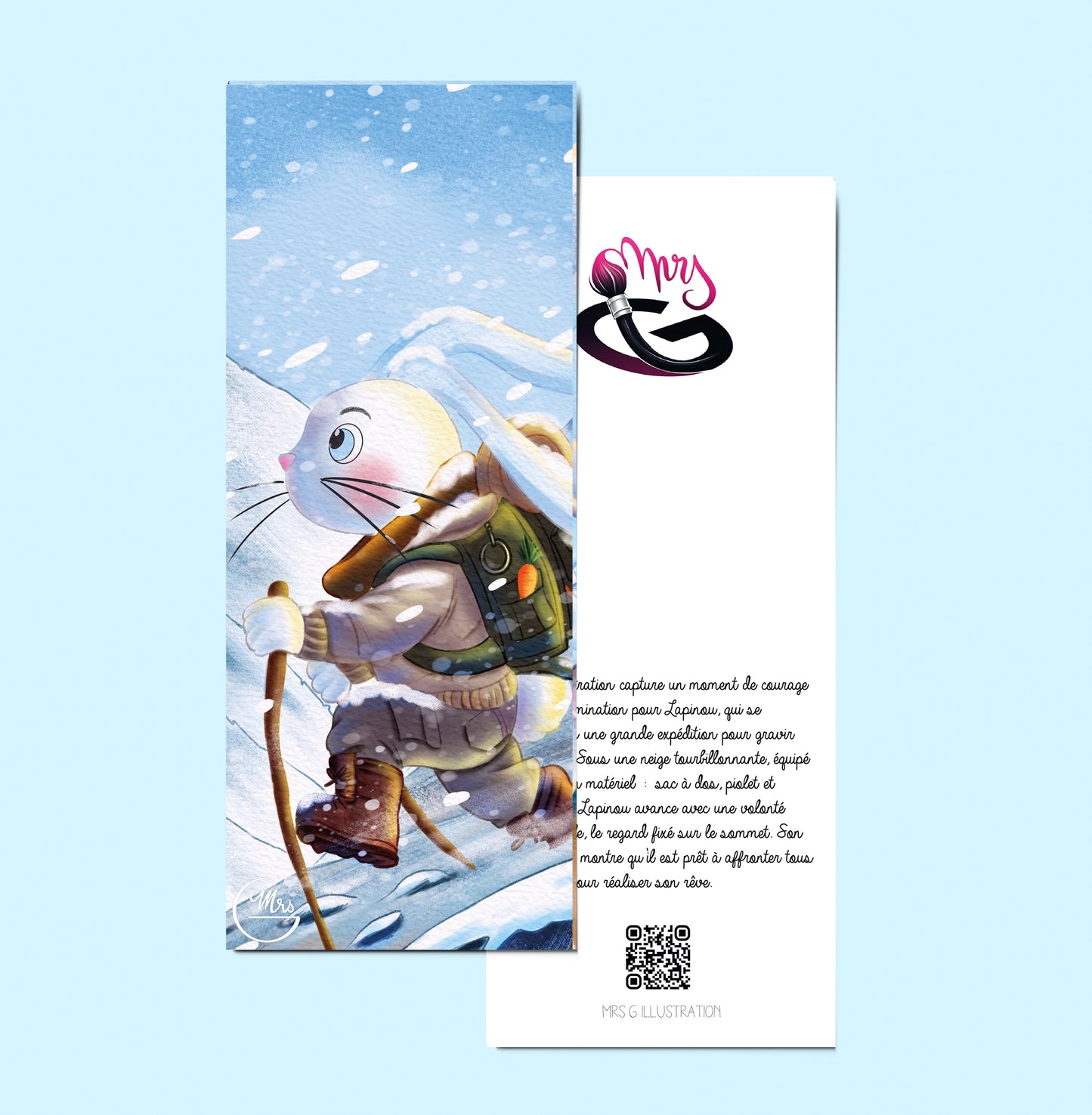 Marque page. Objectif sommet : Lapinou en route pour conquérir l’Everest !