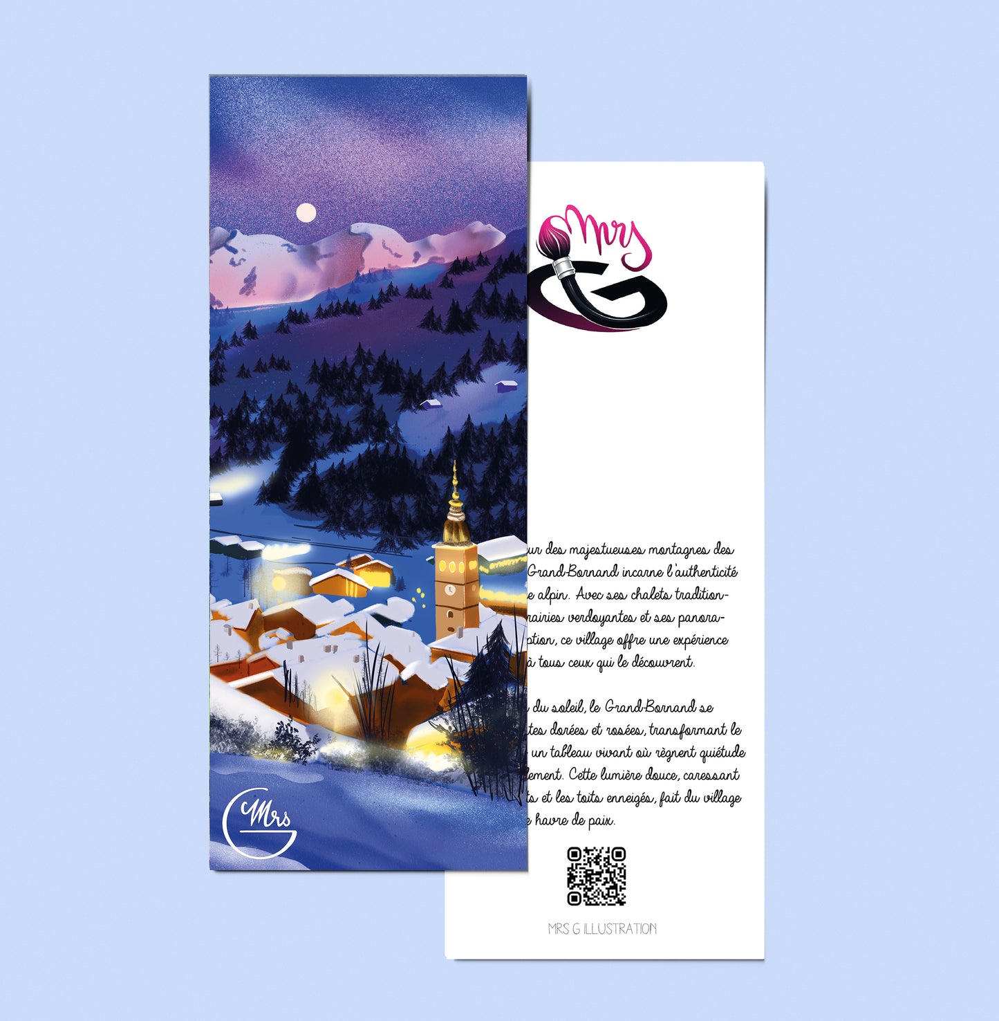 Marque page. Magie au crépuscule : le Grand-Bornand et ses lumières dorées