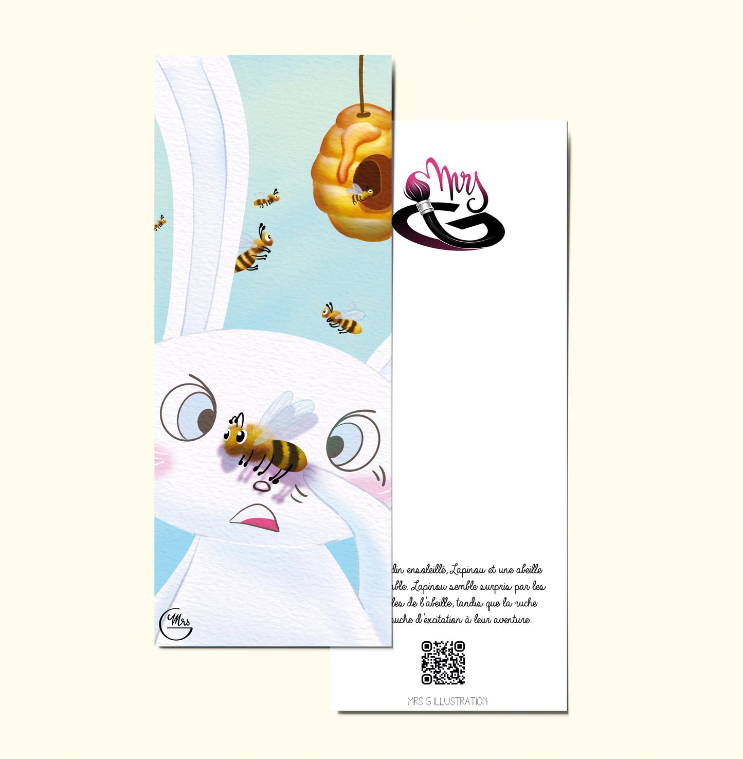5 marque-pages sur le thème de Lapinou: Lot G