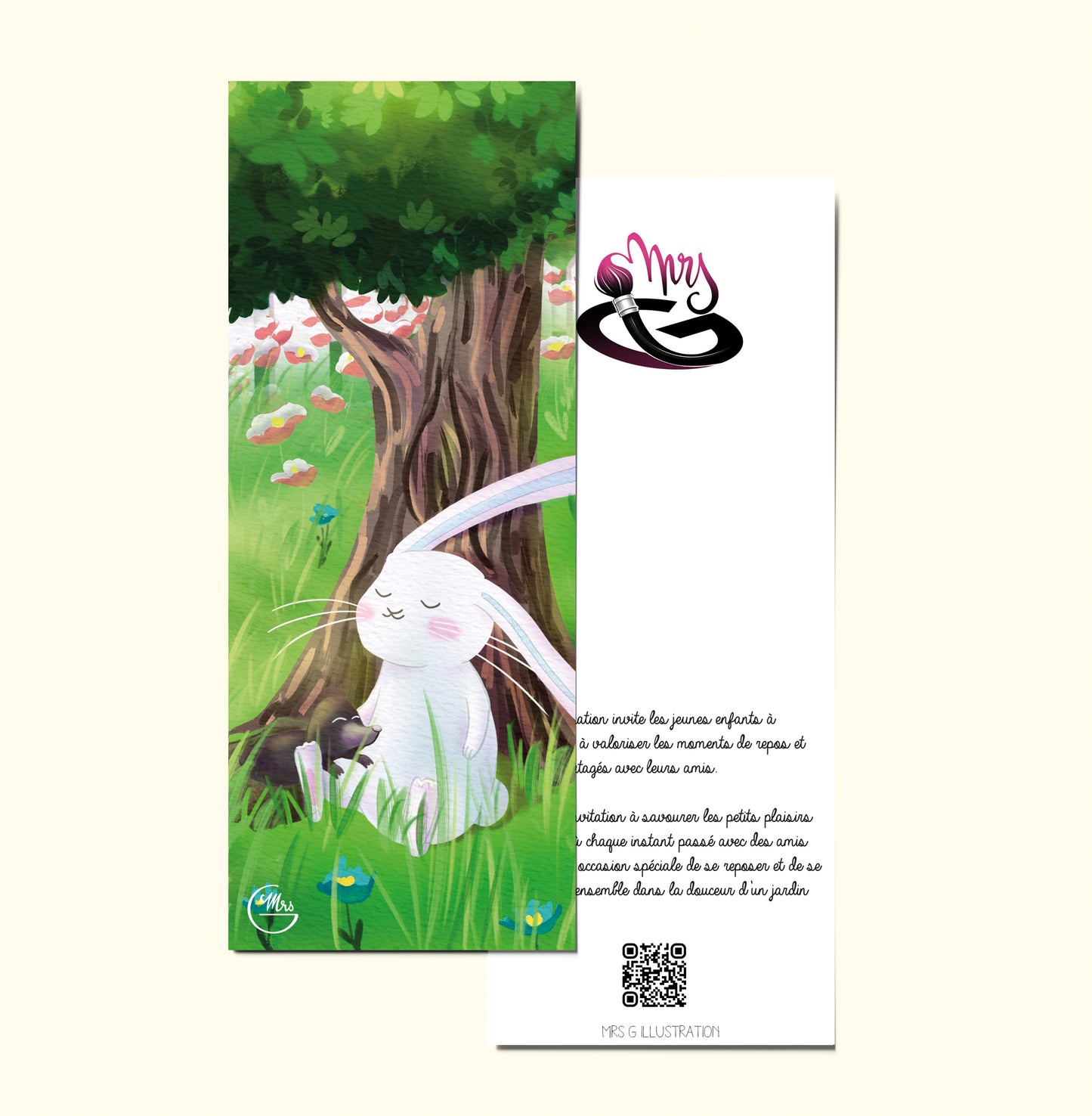 5 marque-pages sur le thème de Lapinou: Lot G