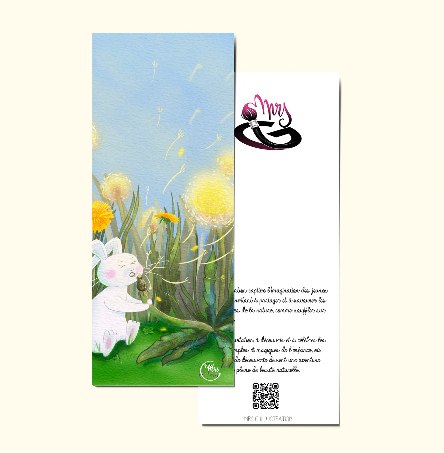 5 marque-pages sur le thème de Lapinou: Lot G
