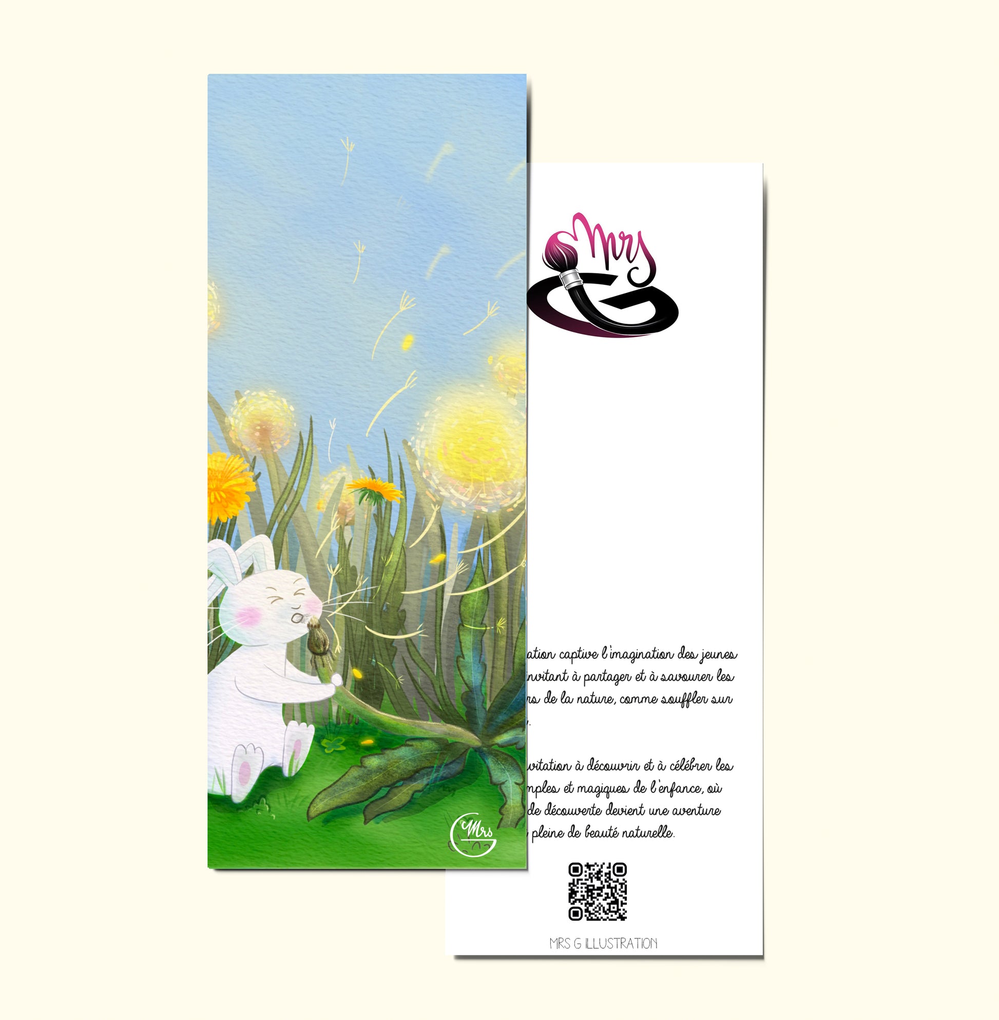 5 marque-pages sur le thème de Lapinou: Lot G