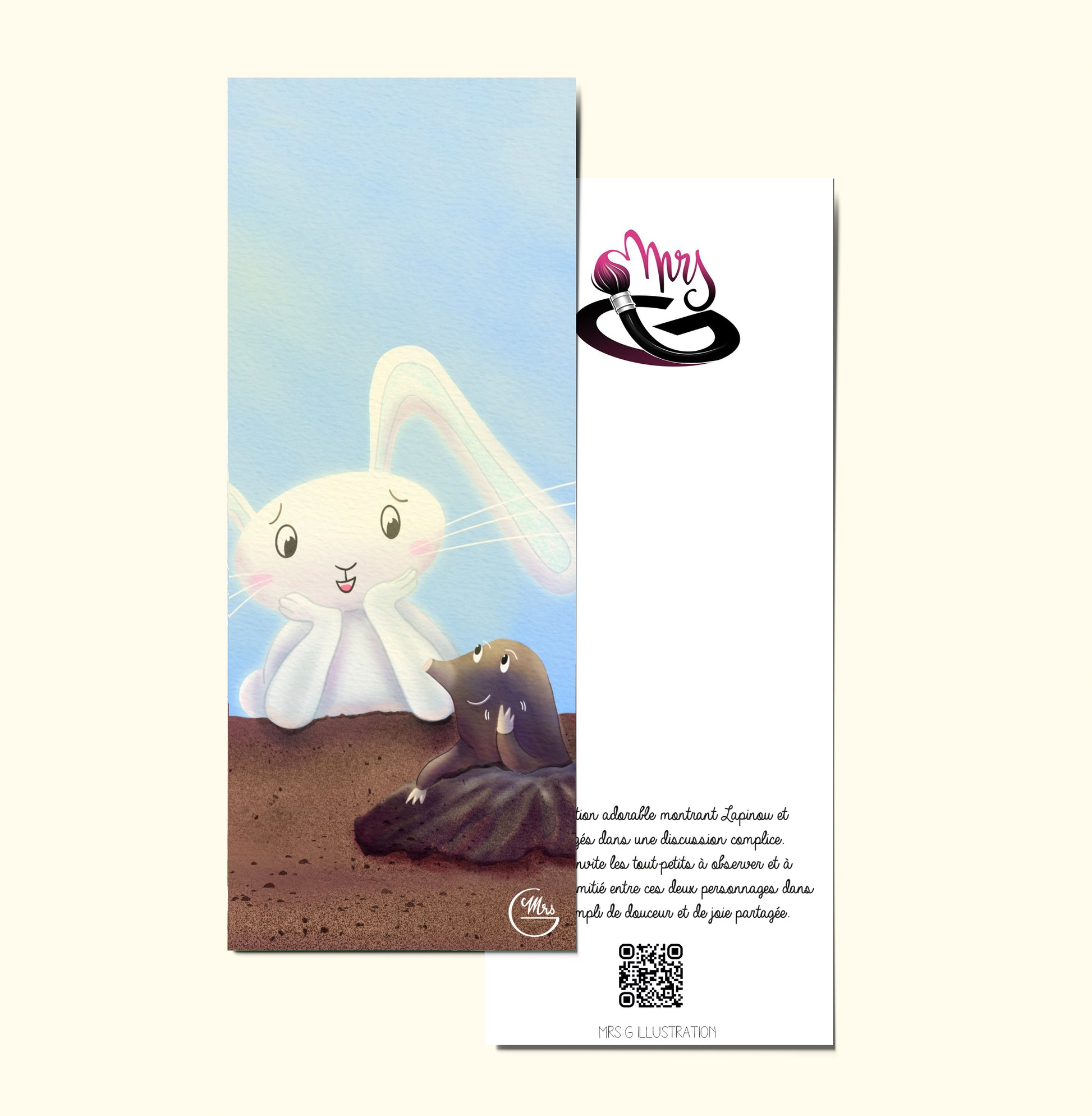 5 marque-pages sur le thème de Lapinou: Lot G