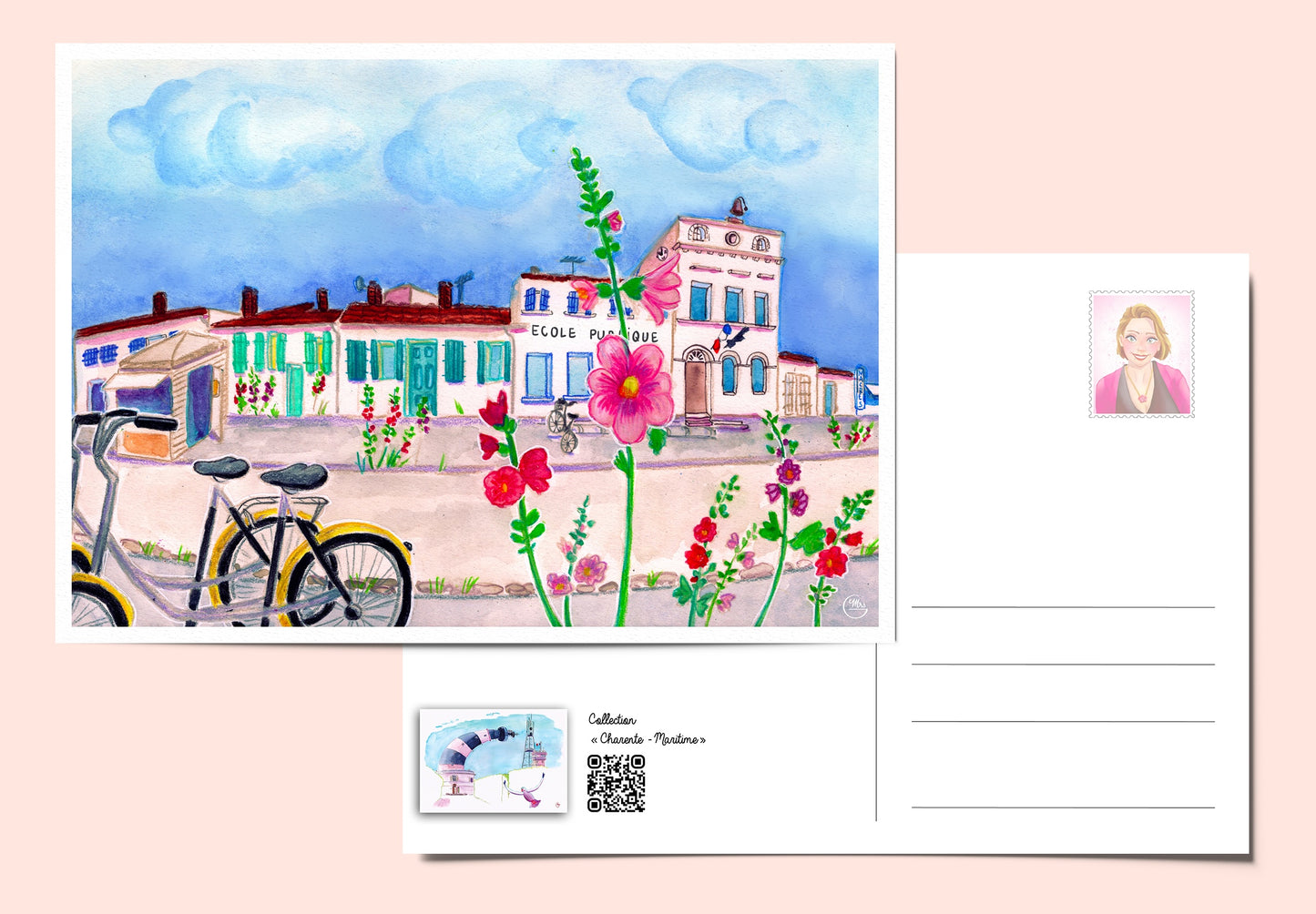 Escapade à vélo sur l'Île d'Aix-Mrs G Illustration