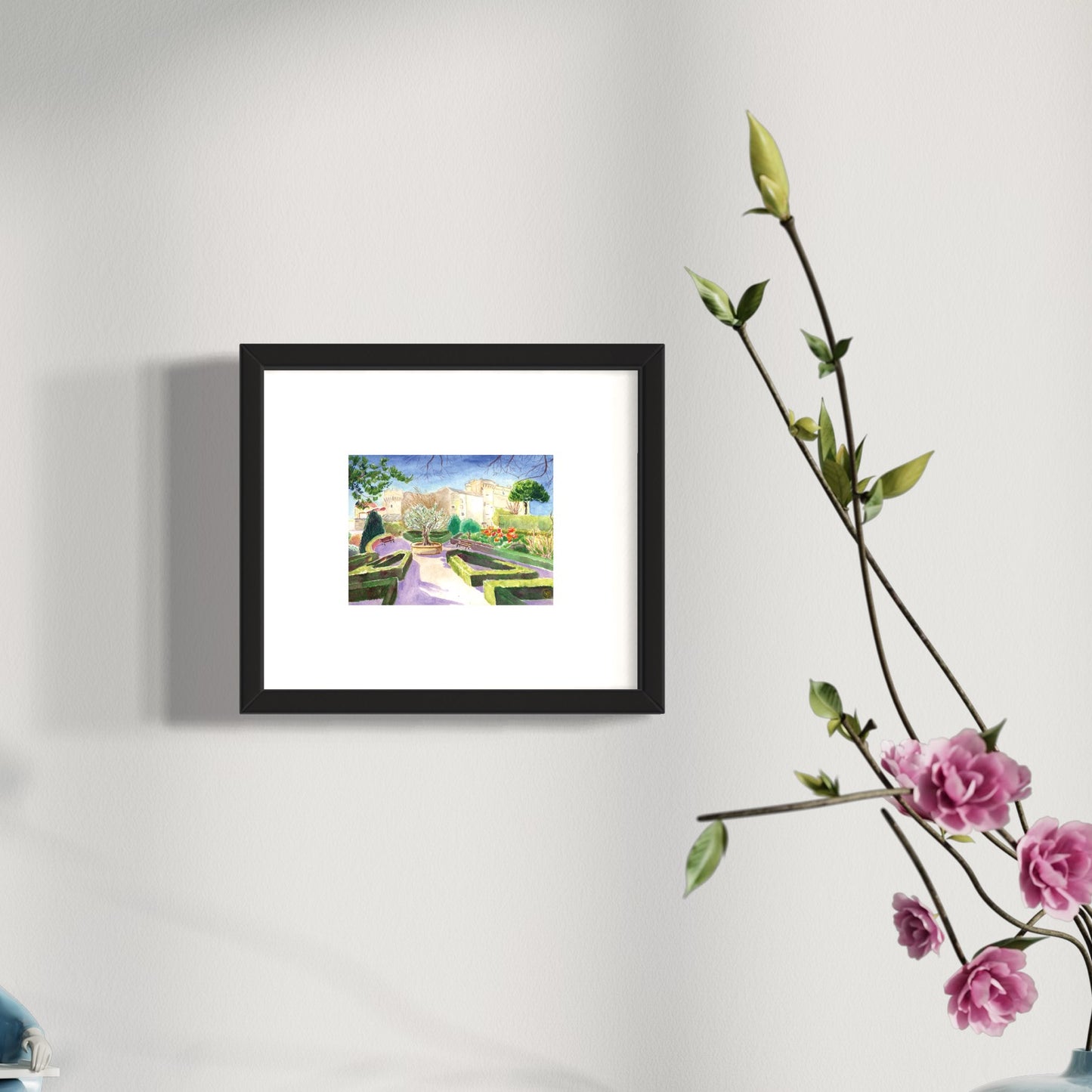 Poster. Le château de Gordes vu des jardins de la mairie