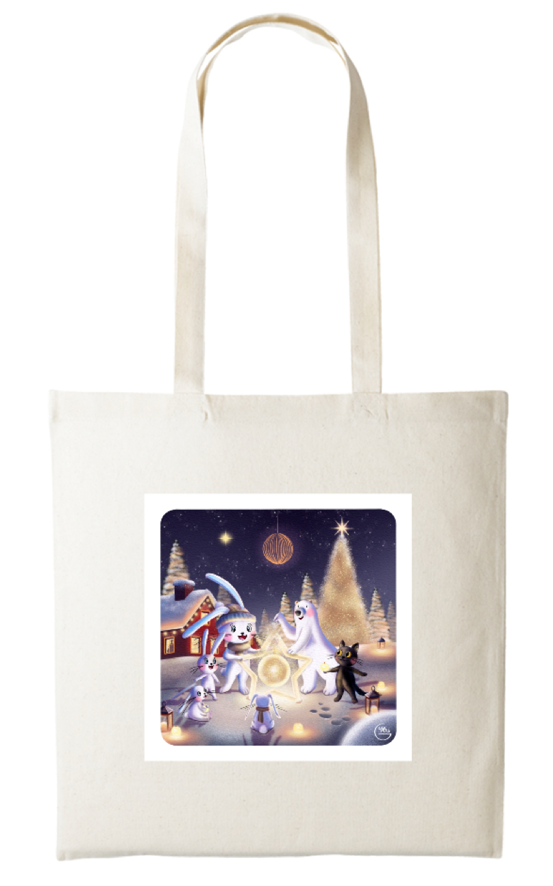 Tote-bag Lapinou imprimé sur 2 faces.