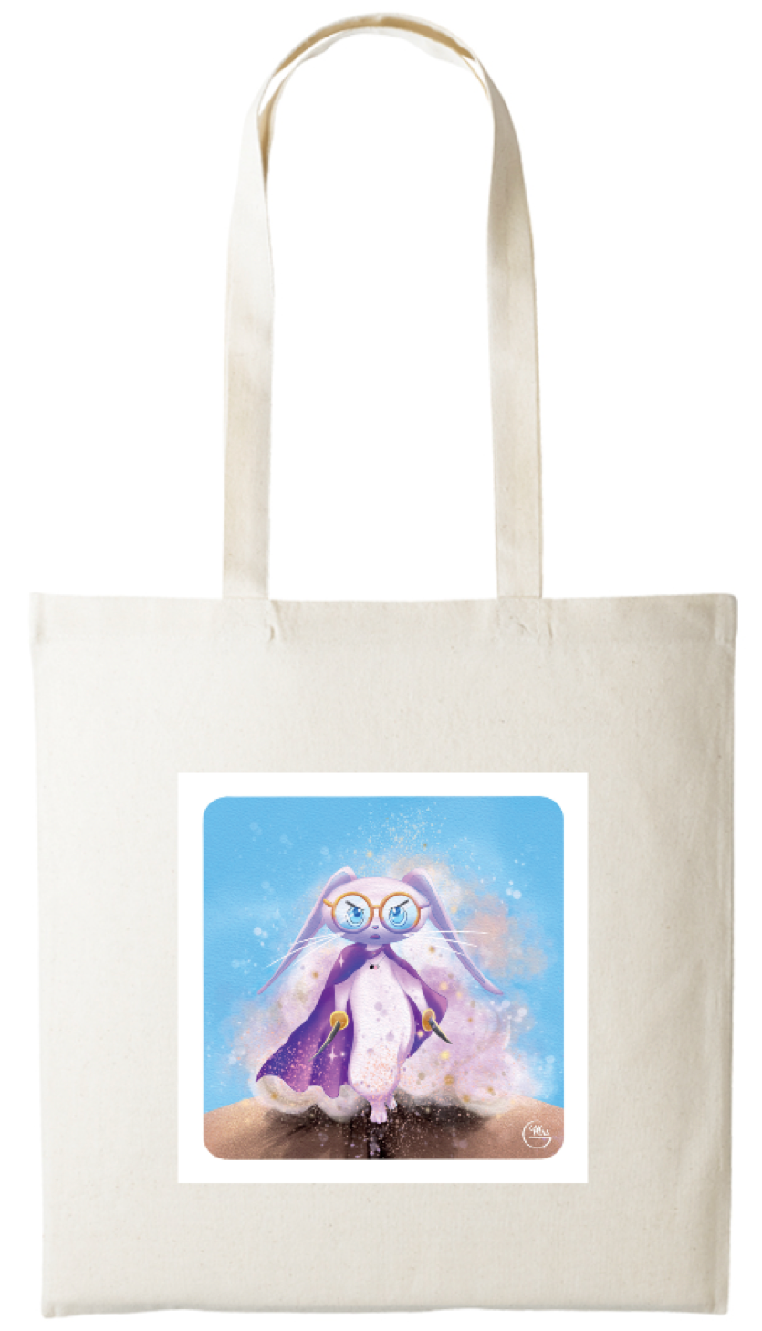 Tote-bag Lapinou imprimé sur 2 faces.