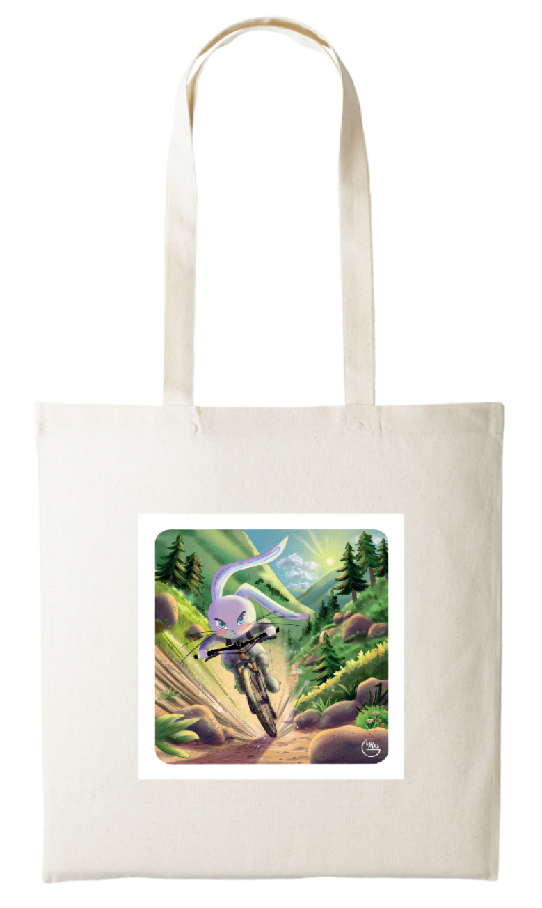 Tote-bag Lapinou imprimé sur 2 faces.