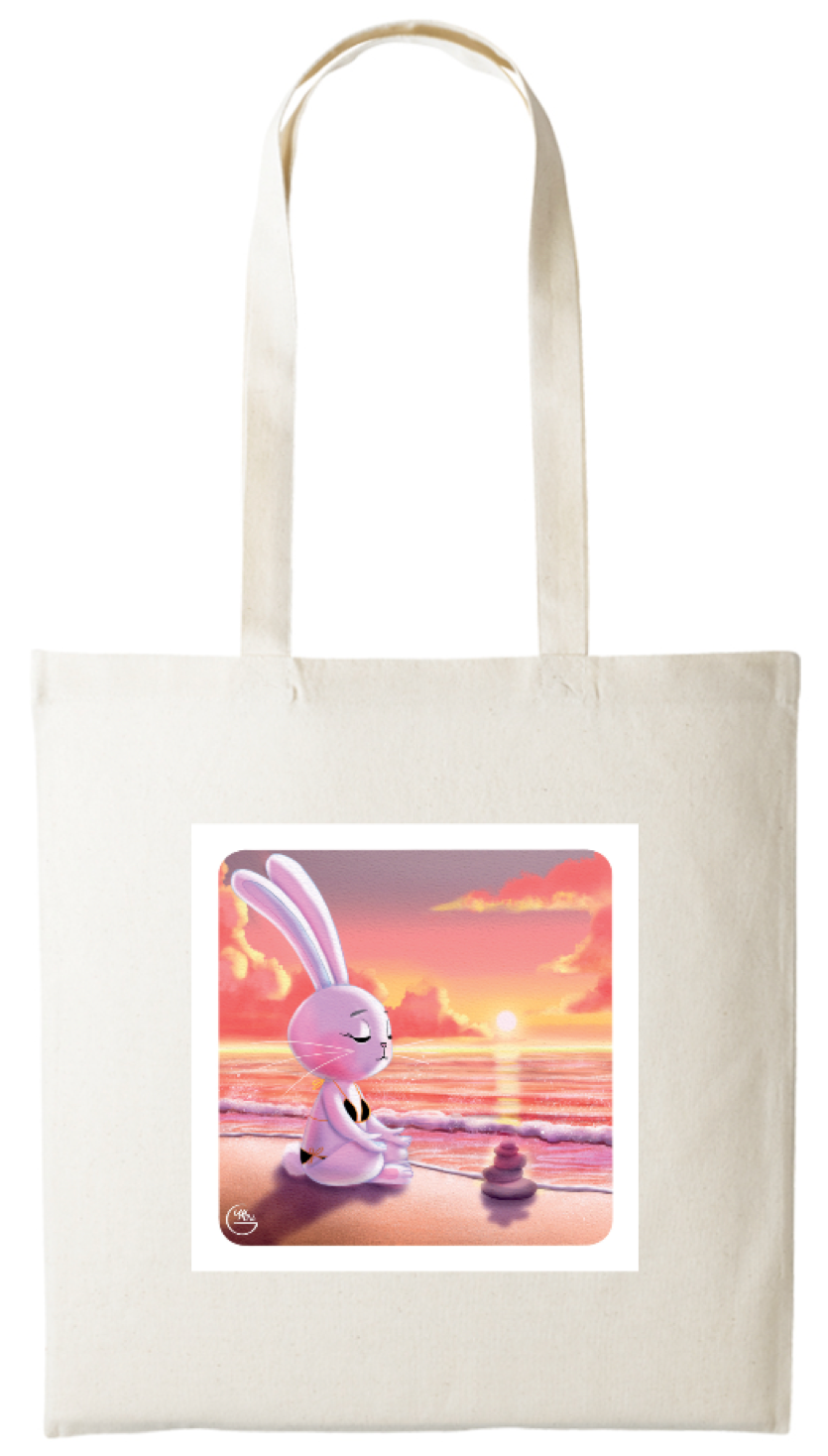 Tote-bag Lapinou imprimé sur 2 faces.