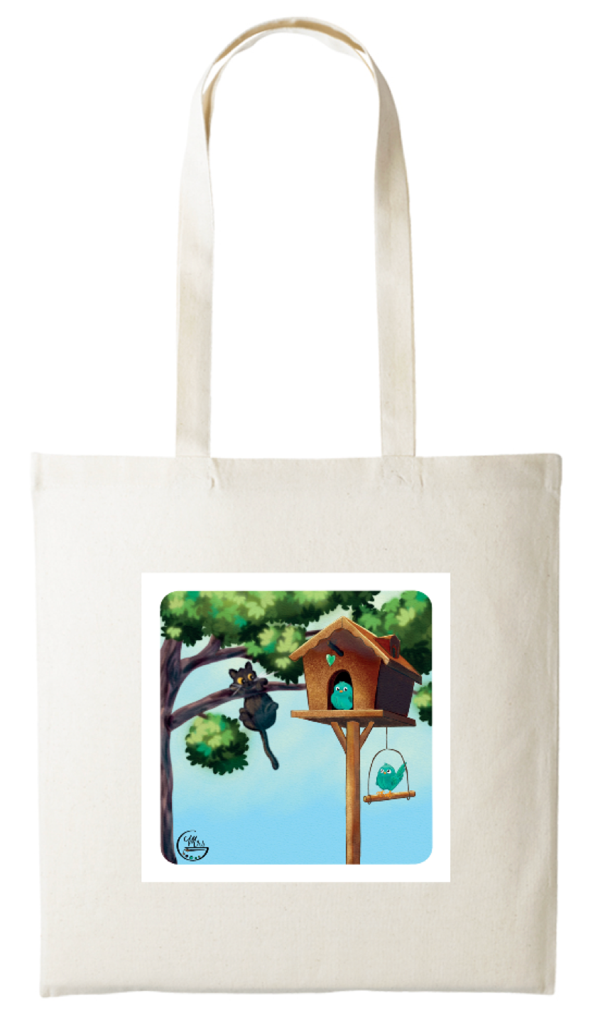 Tote-bag Lapinou imprimé sur 2 faces.