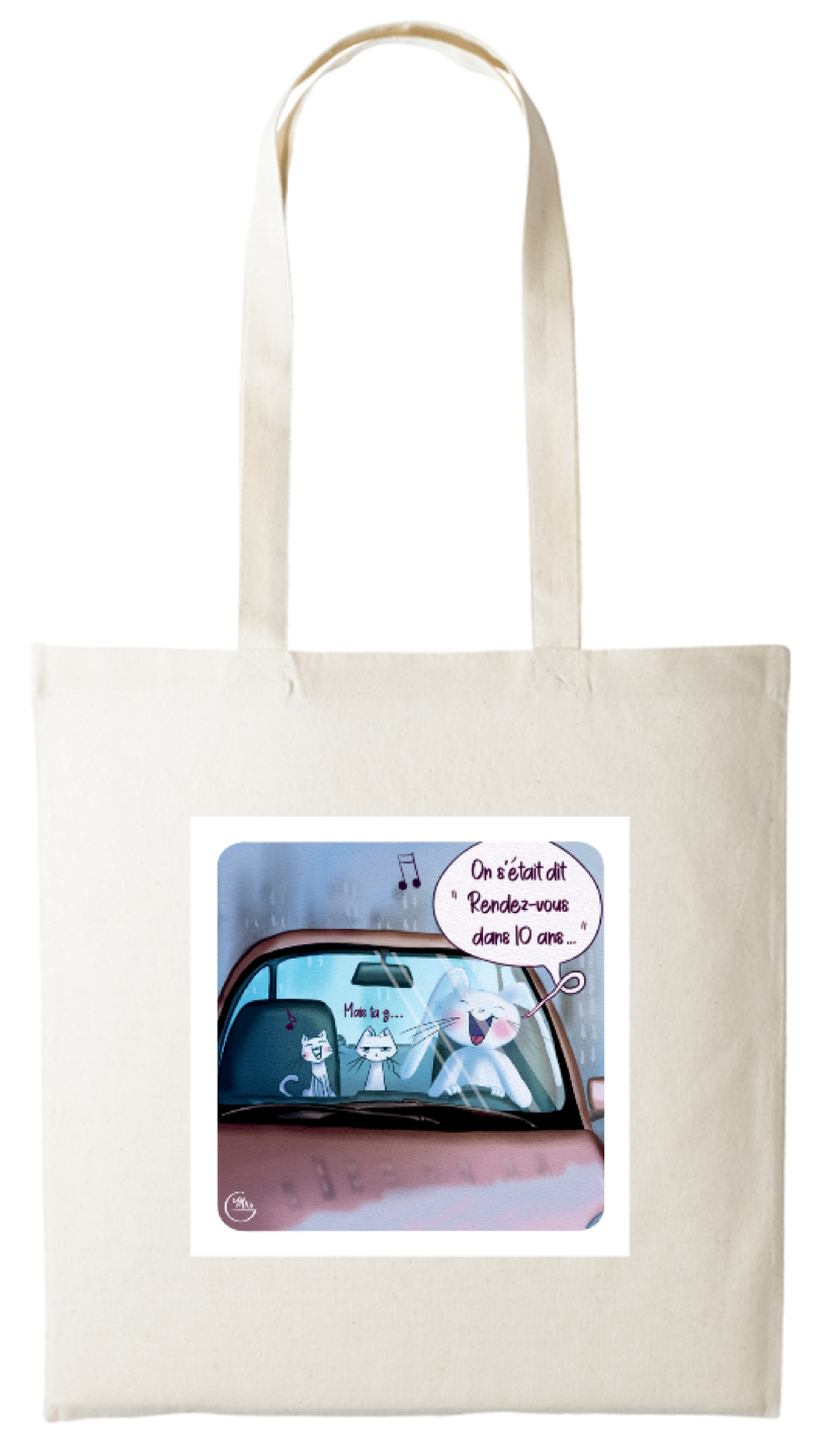 Tote-bag Lapinou imprimé sur 2 faces.