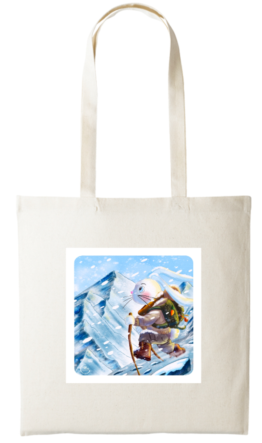 Tote-bag Lapinou imprimé sur 2 faces.