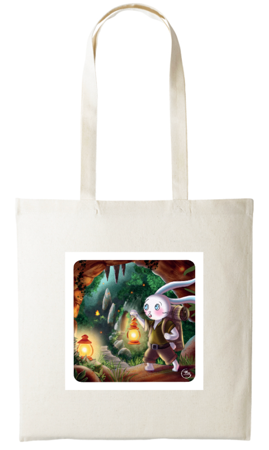 Tote-bag Lapinou imprimé sur 2 faces.