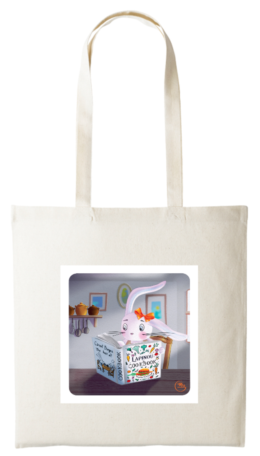 Tote-bag Lapinou imprimé sur 2 faces.