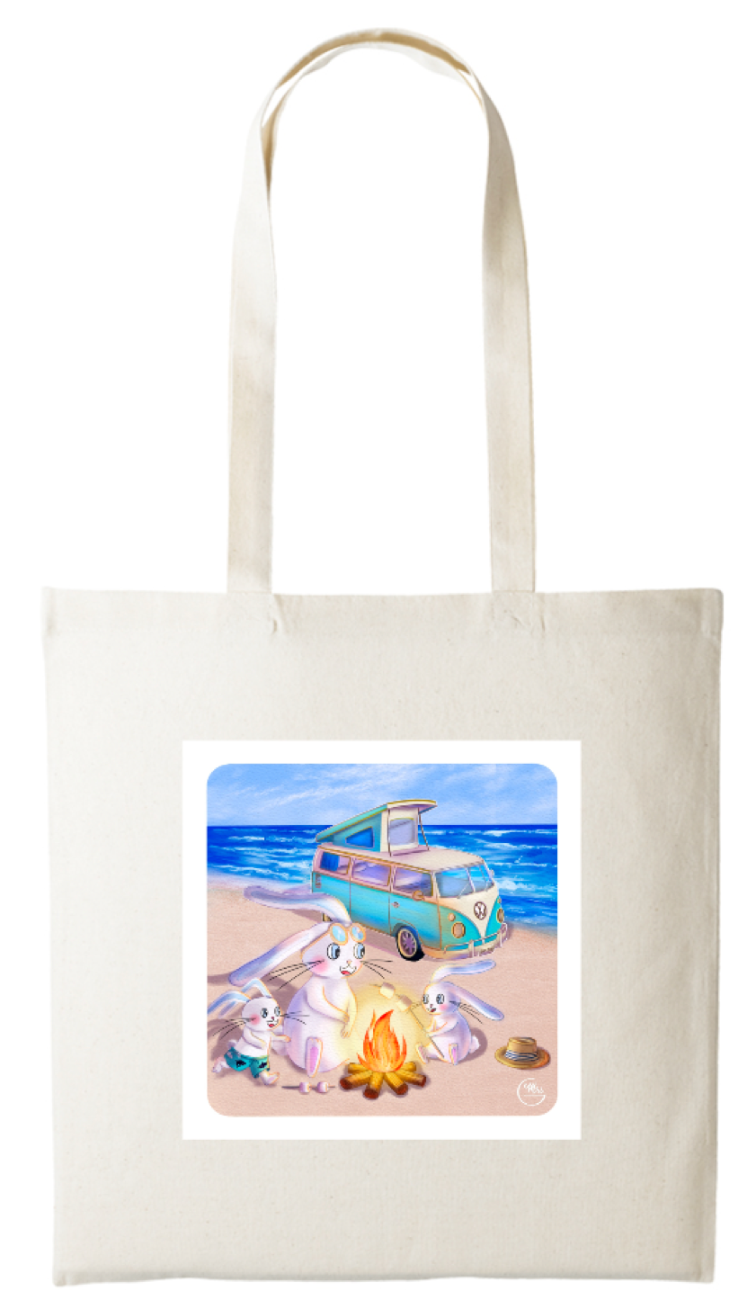 Tote-bag Lapinou imprimé sur 2 faces.