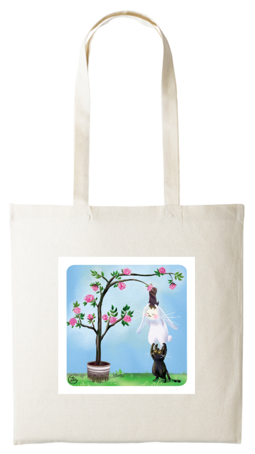 Tote-bag Lapinou imprimé sur 2 faces.