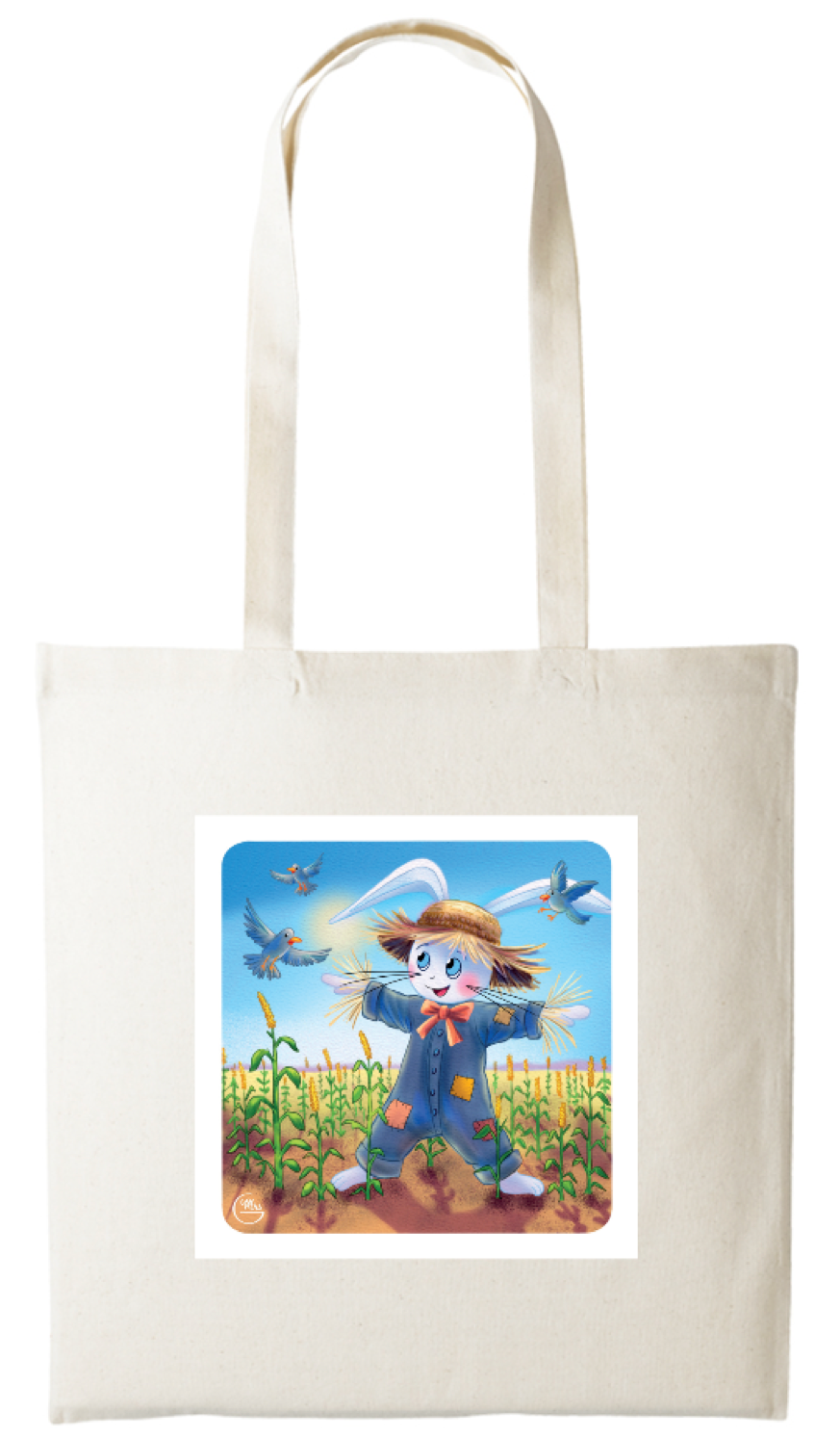 Tote-bag Lapinou imprimé sur 2 faces.